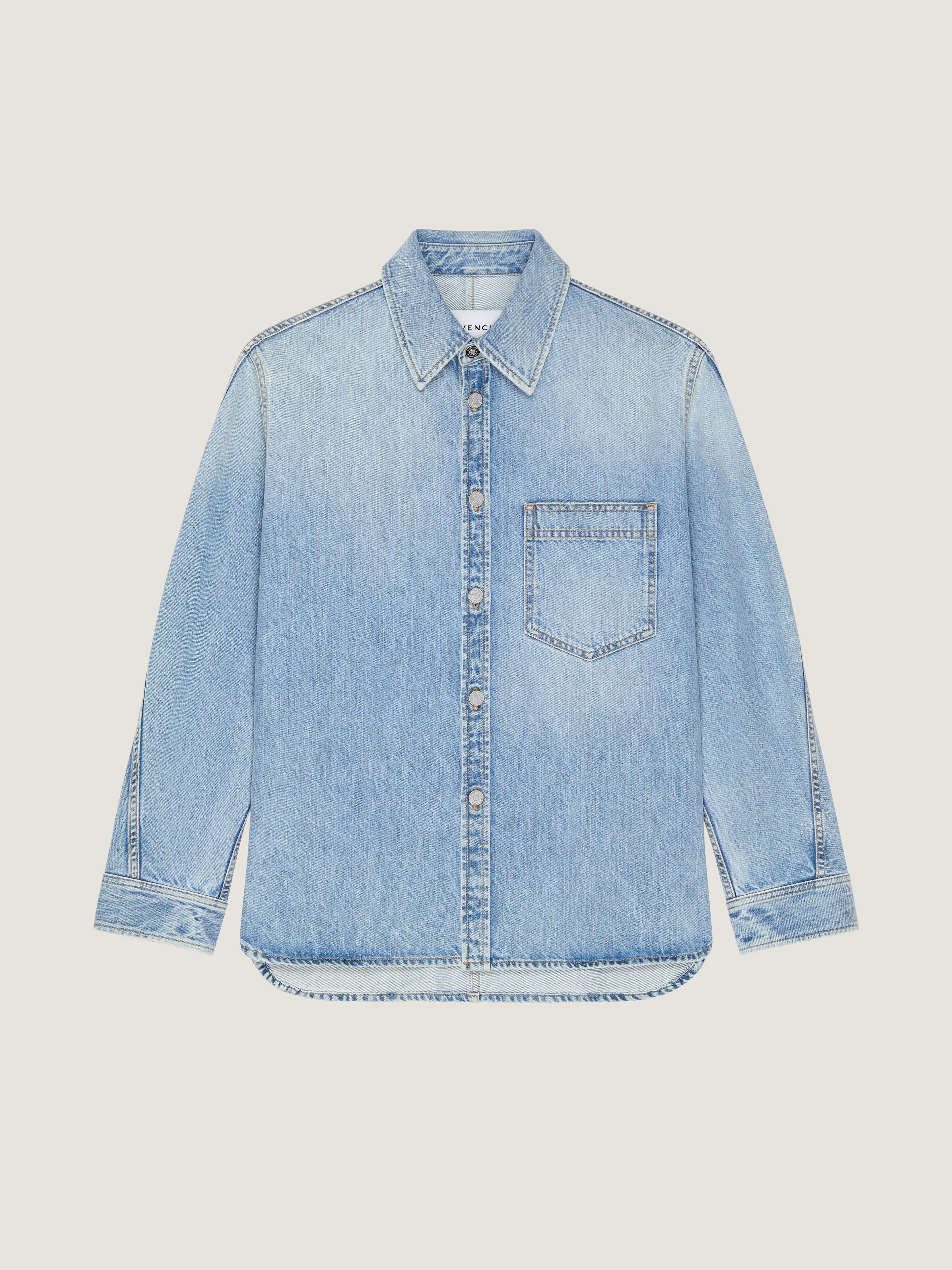 GIVENCHY overshirt in light blue denim