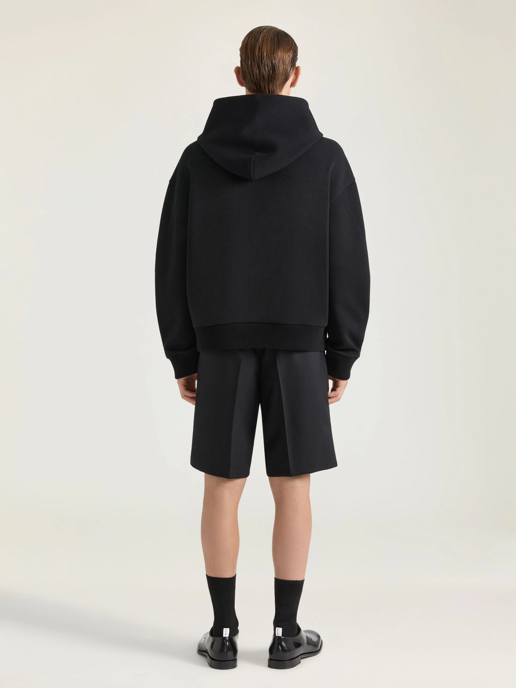 GIVENCHY Couture Seam zipped hoodie in scuba
