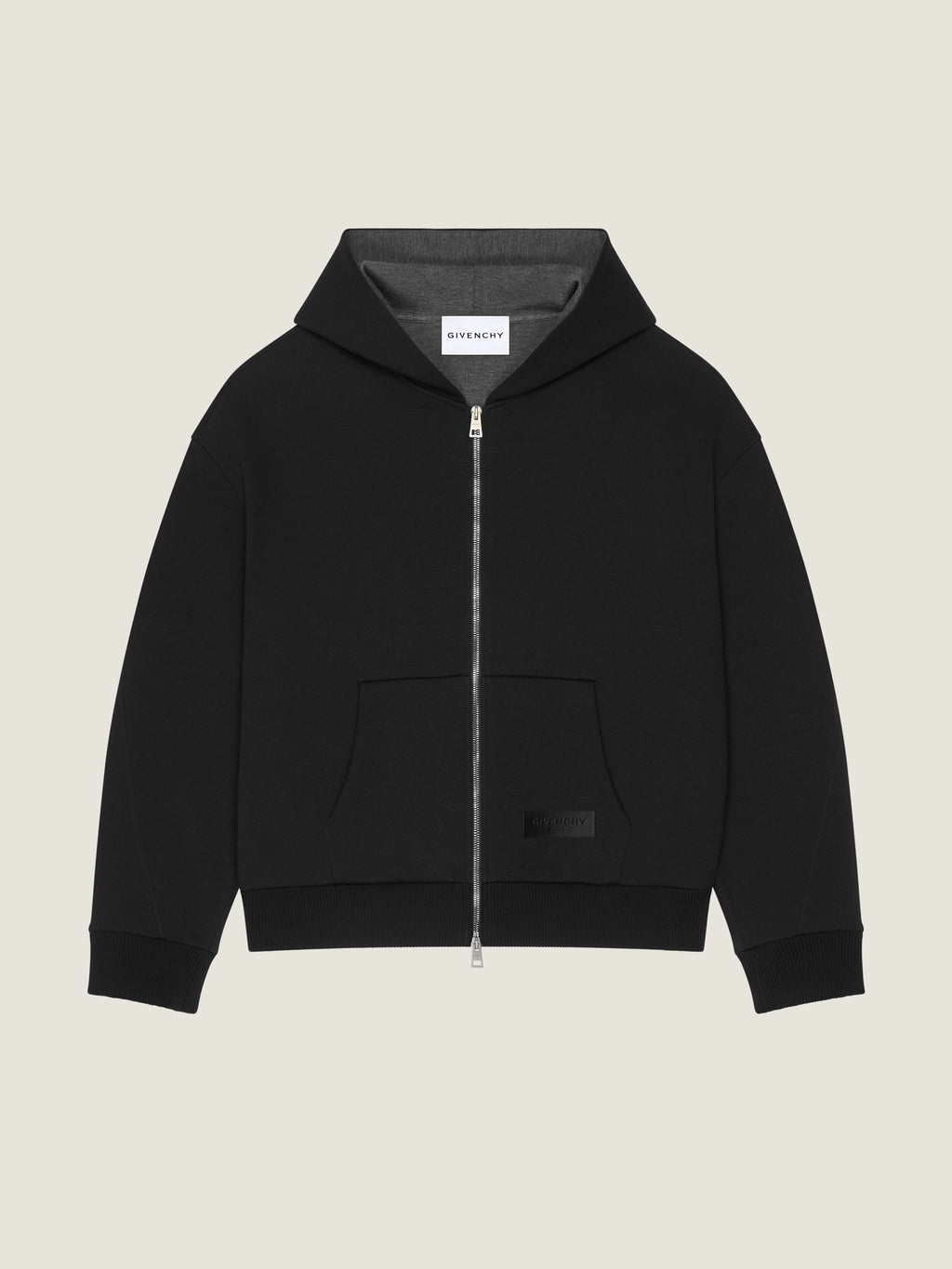GIVENCHY Couture Seam zipped hoodie in scuba