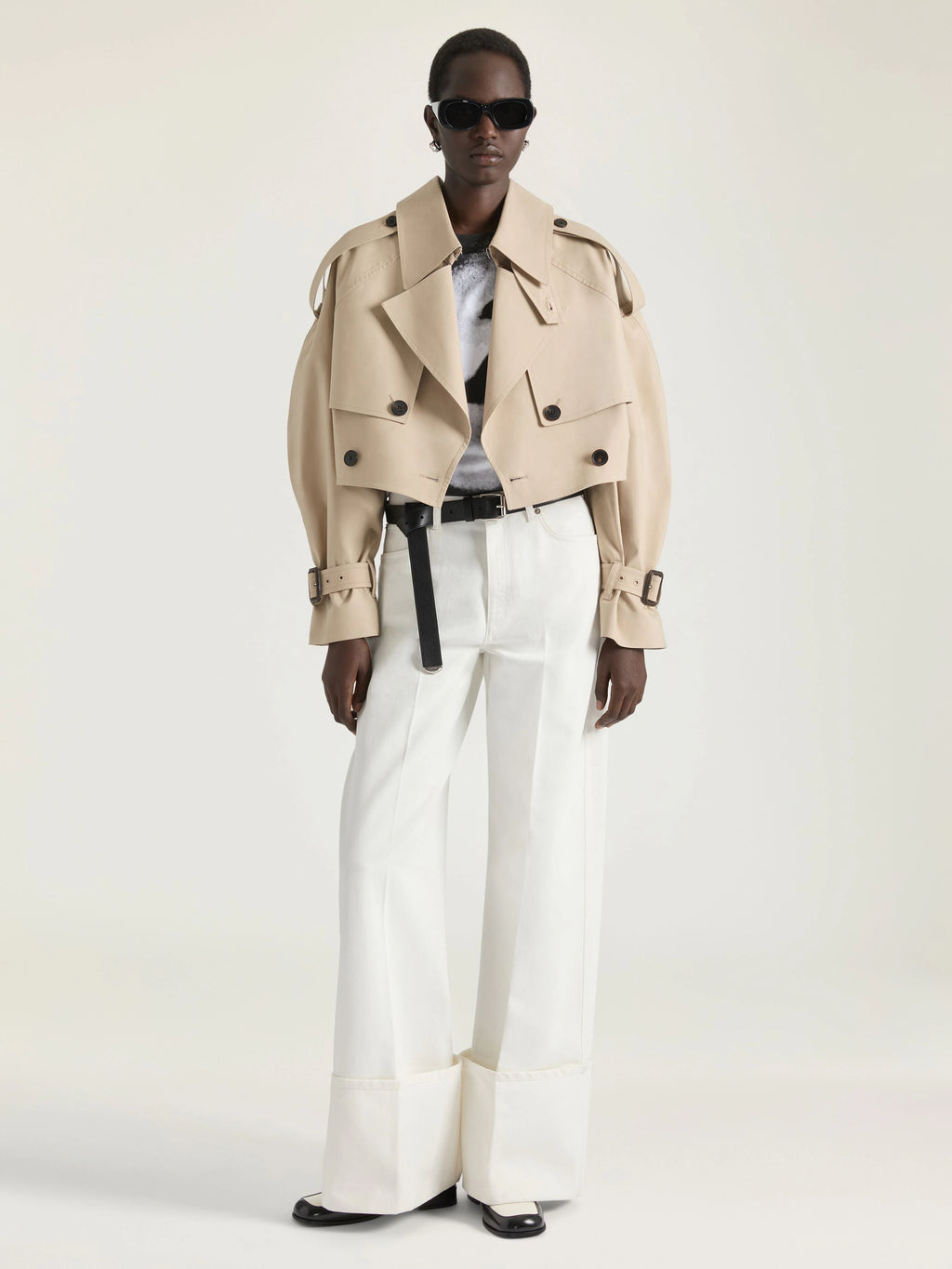 GIVENCHY Cropped trench in cotton