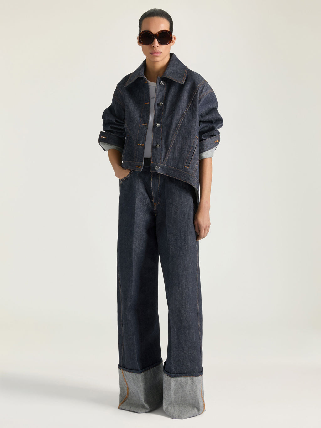 GIVENCHY Raw turn-up jeans