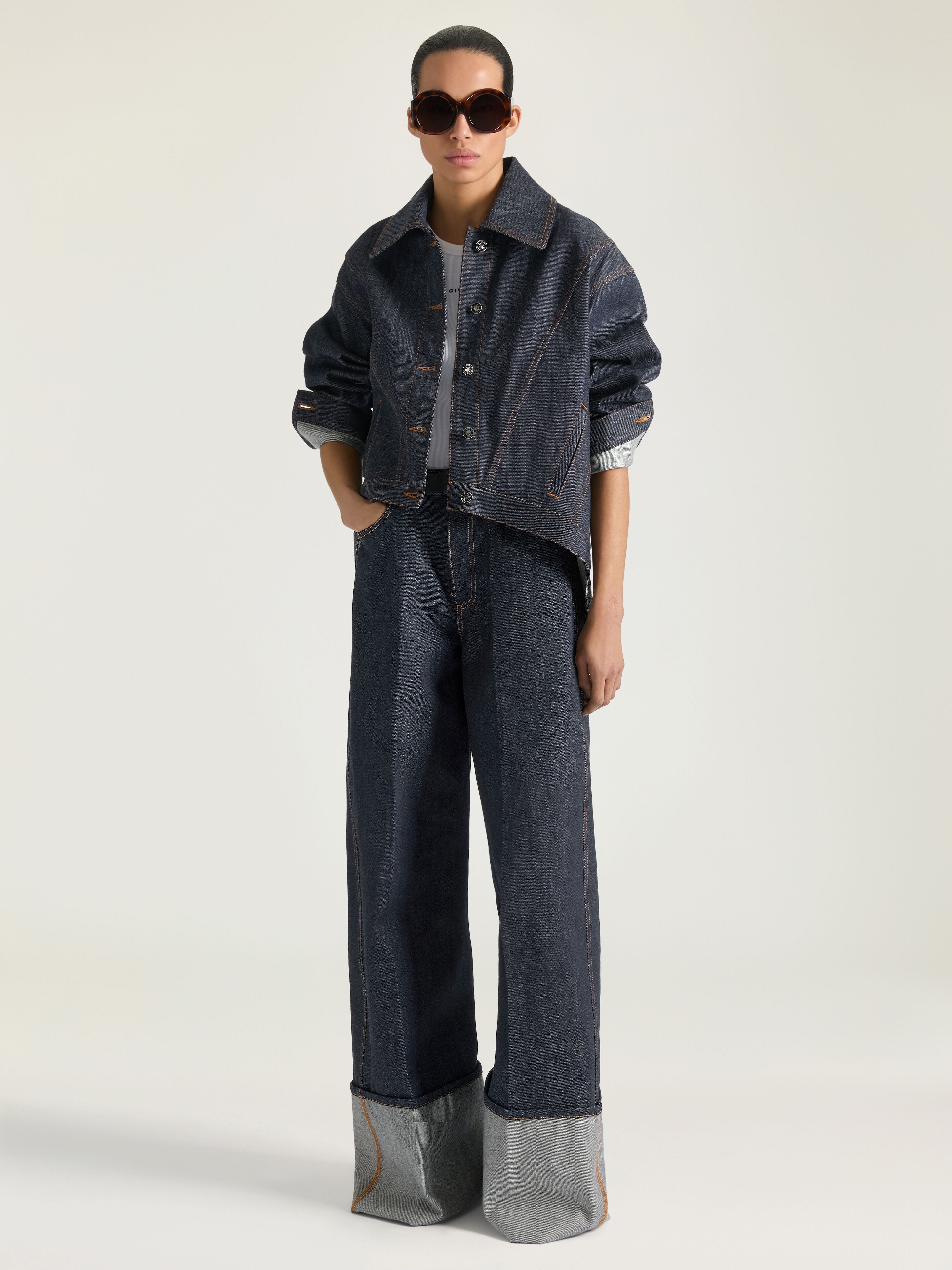 GIVENCHY Raw turn-up jeans