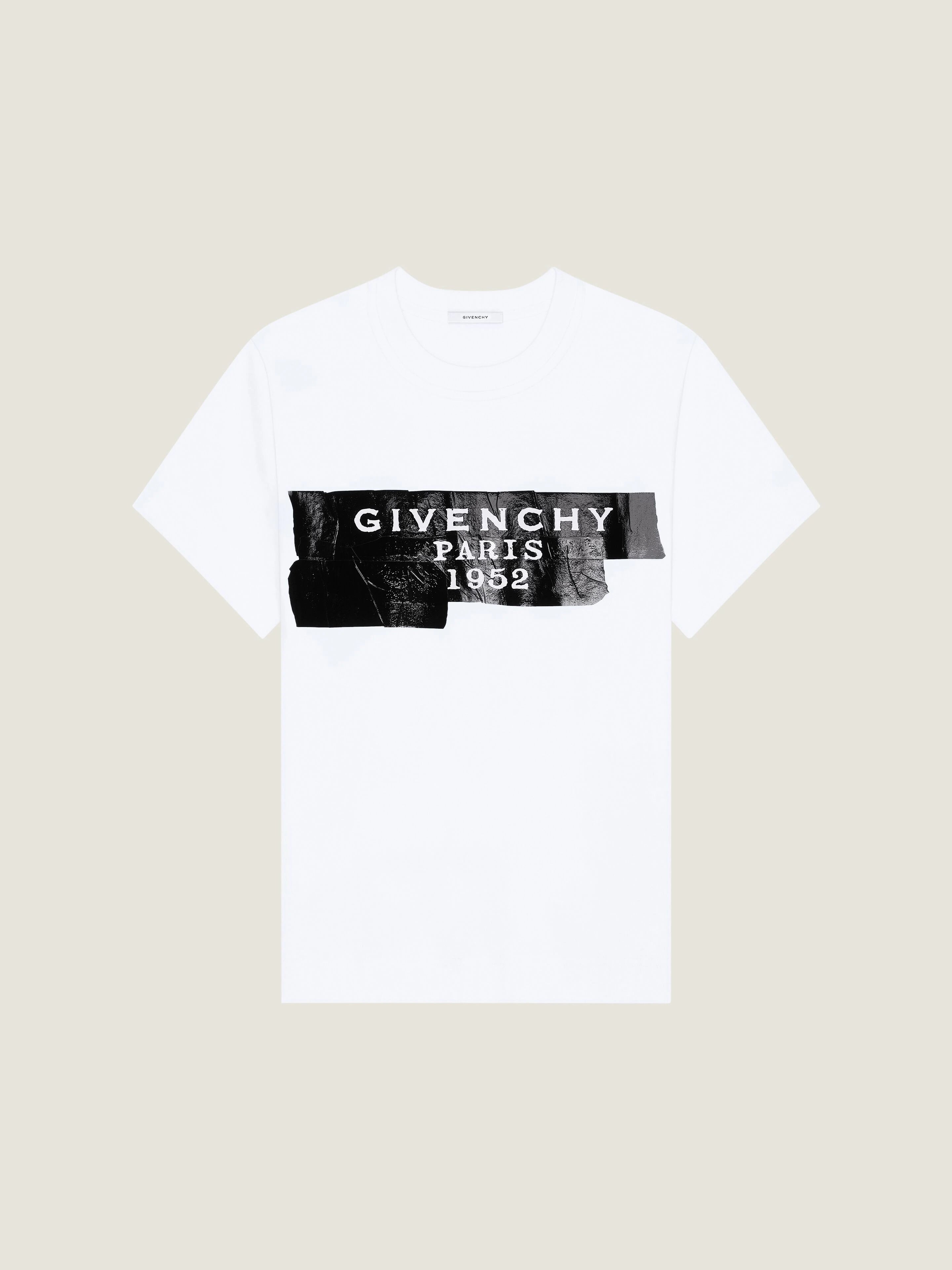 GIVENCHY -shirt in cotton Tape print