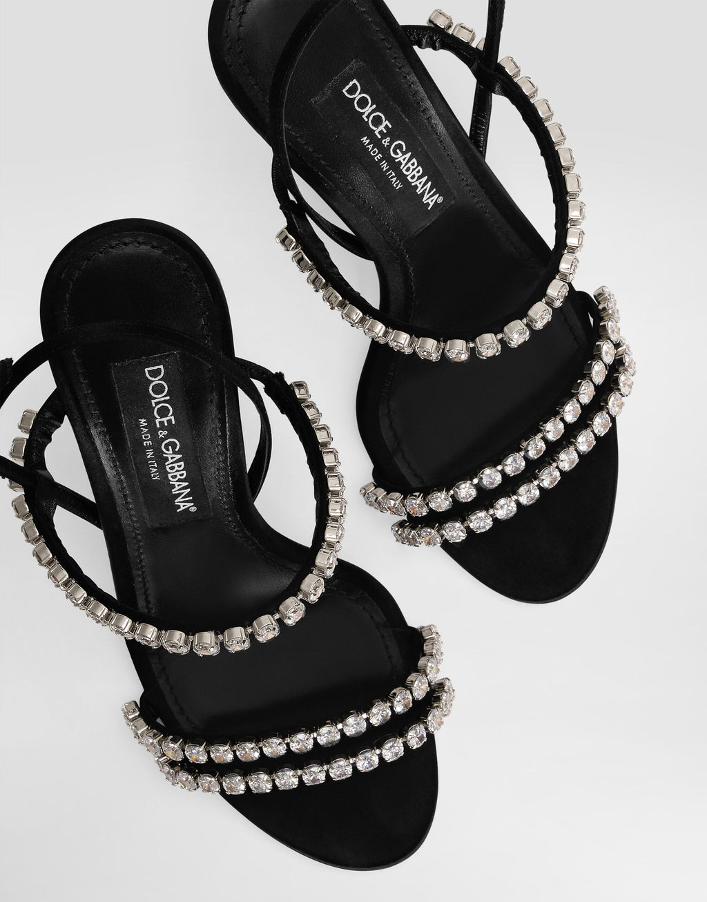 DOLCE & GABBANA Sandals with rhinestone chain