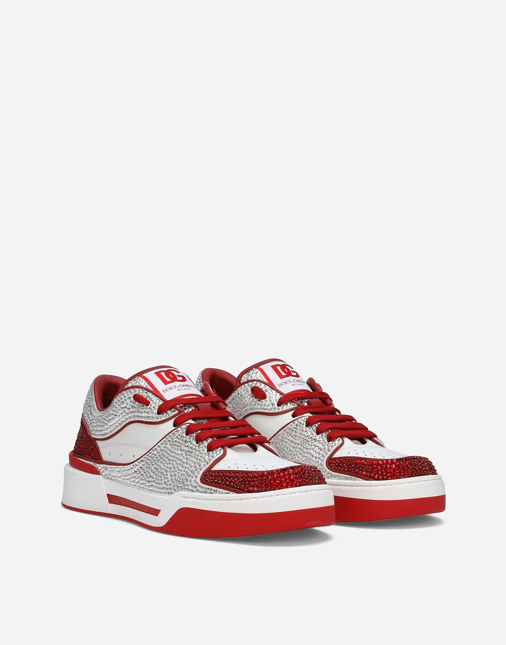 DOLCE & GABBANA New Roma sneakers with fusible rhinestones