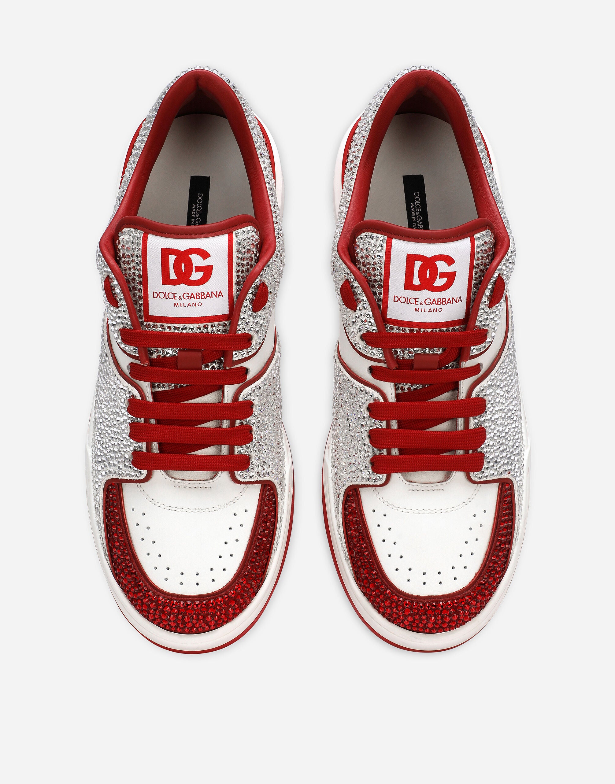 DOLCE & GABBANA New Roma sneakers with fusible rhinestones