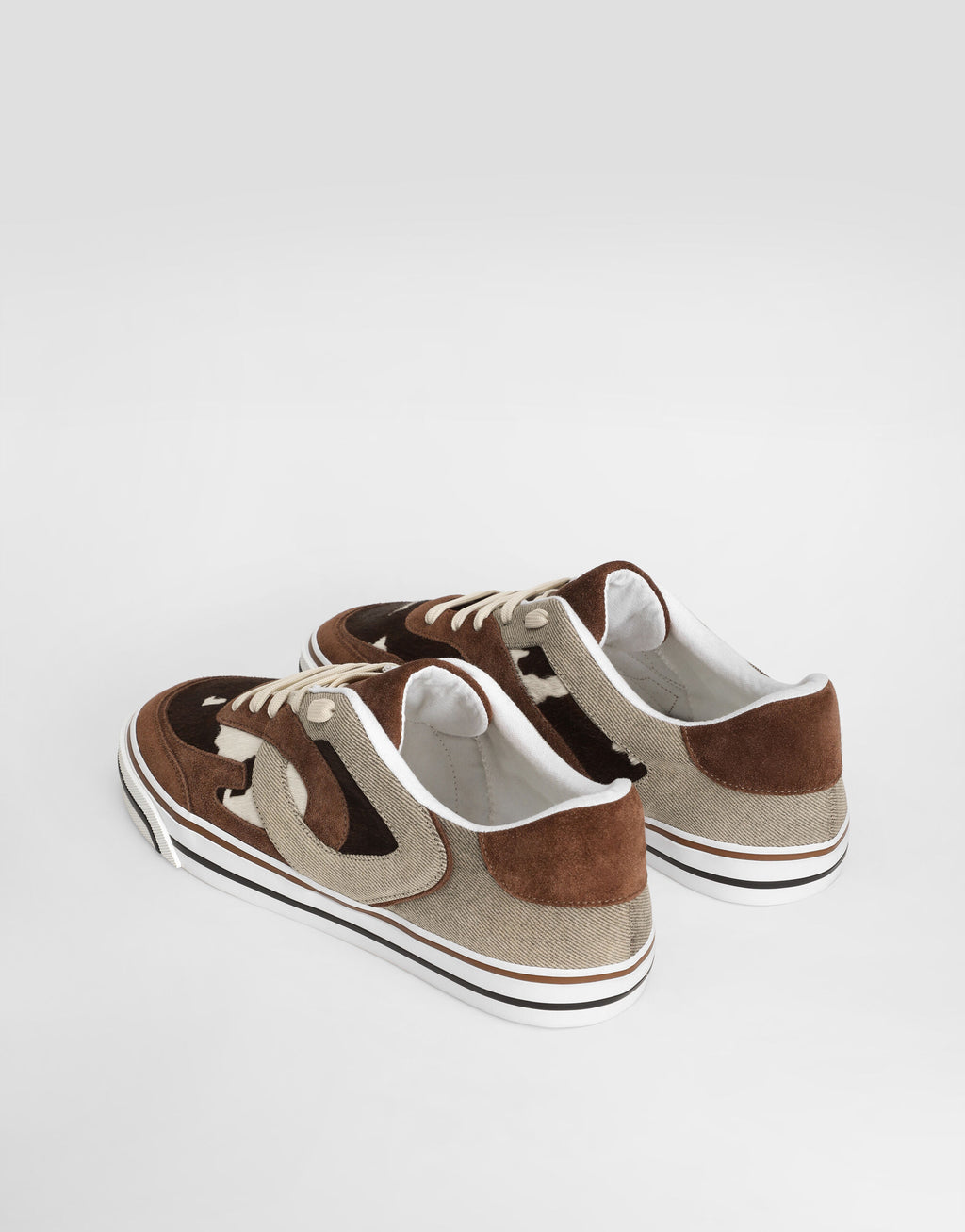 DOLCE & GABBANA sailing sneakers in printed pony