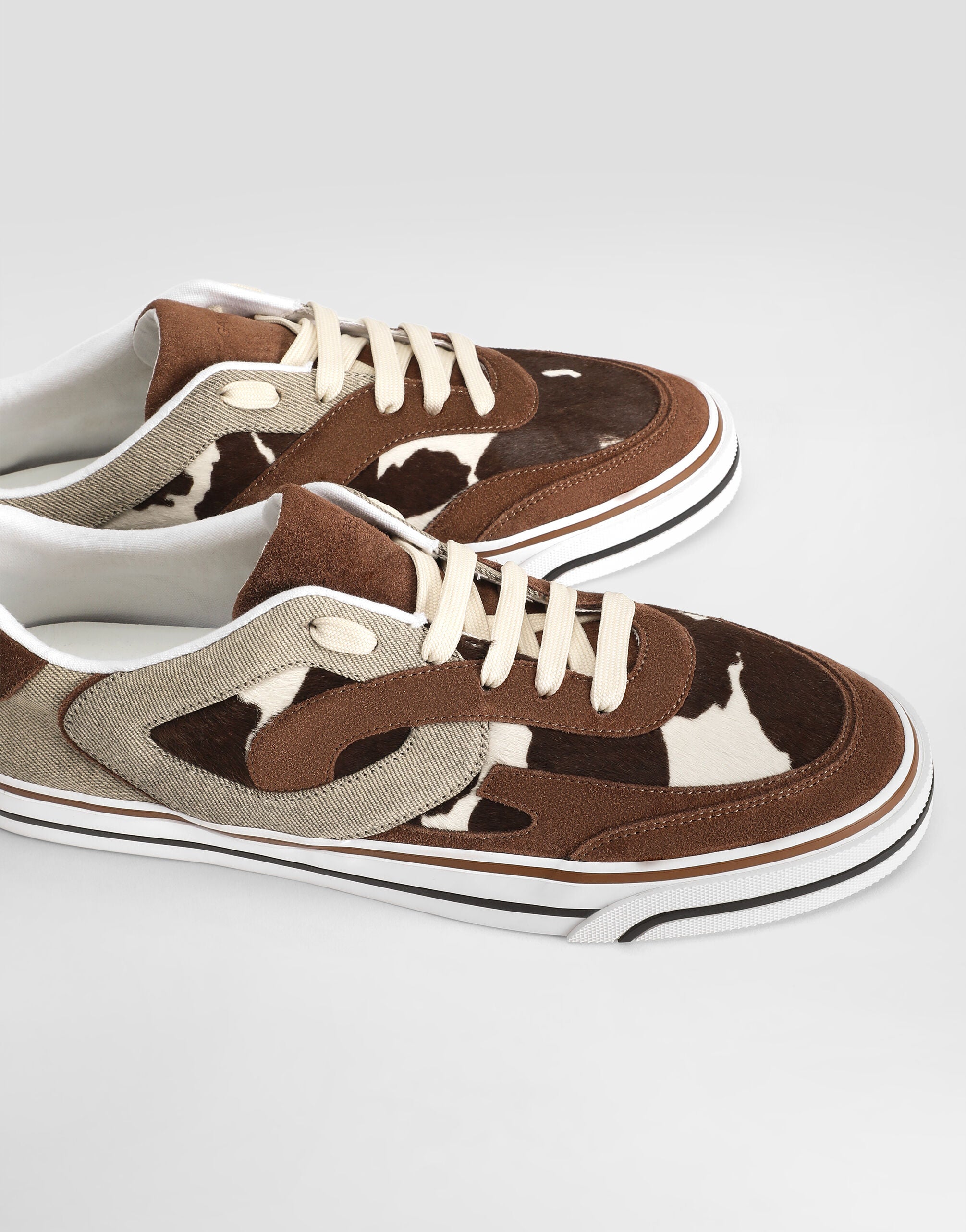 DOLCE & GABBANA sailing sneakers in printed pony