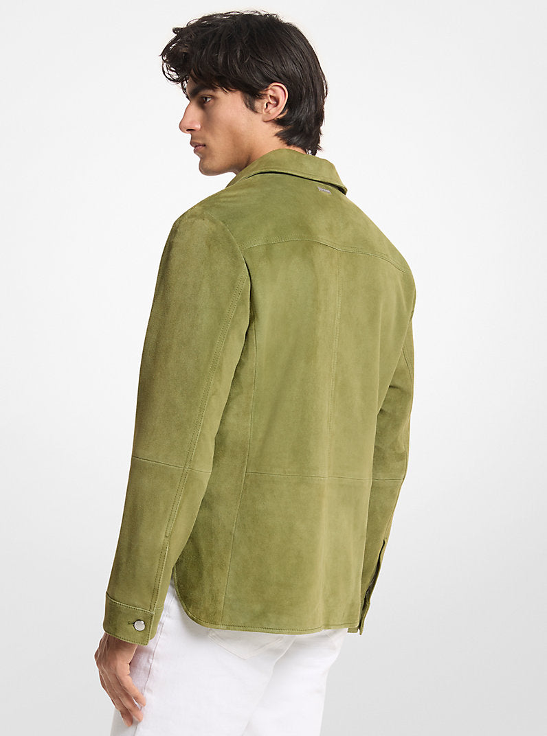 Michael Kors Mens Suede Shirt Jacket
