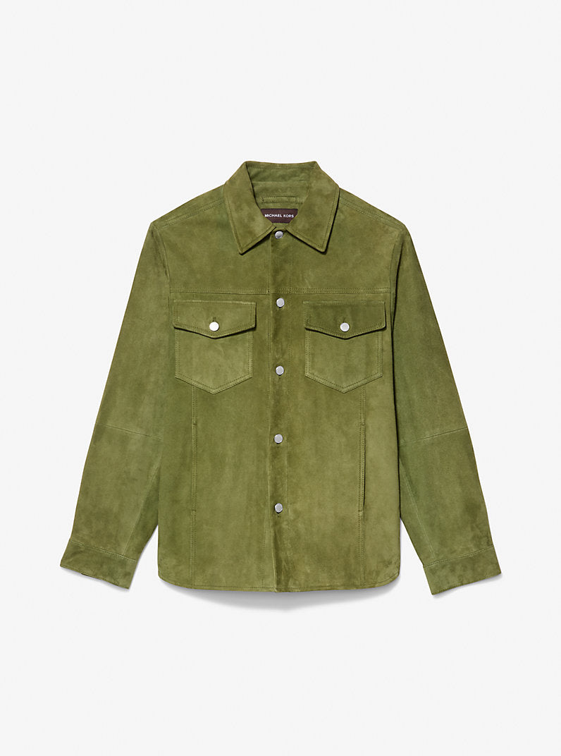Michael Kors Mens Suede Shirt Jacket