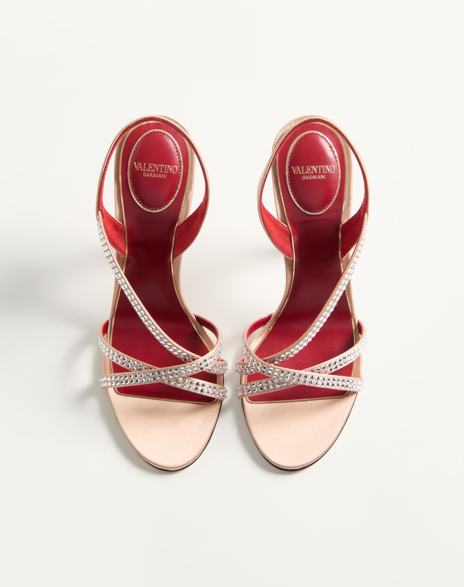 VALENTINO Dans Le Foyer Satin Sandal With Crystals
