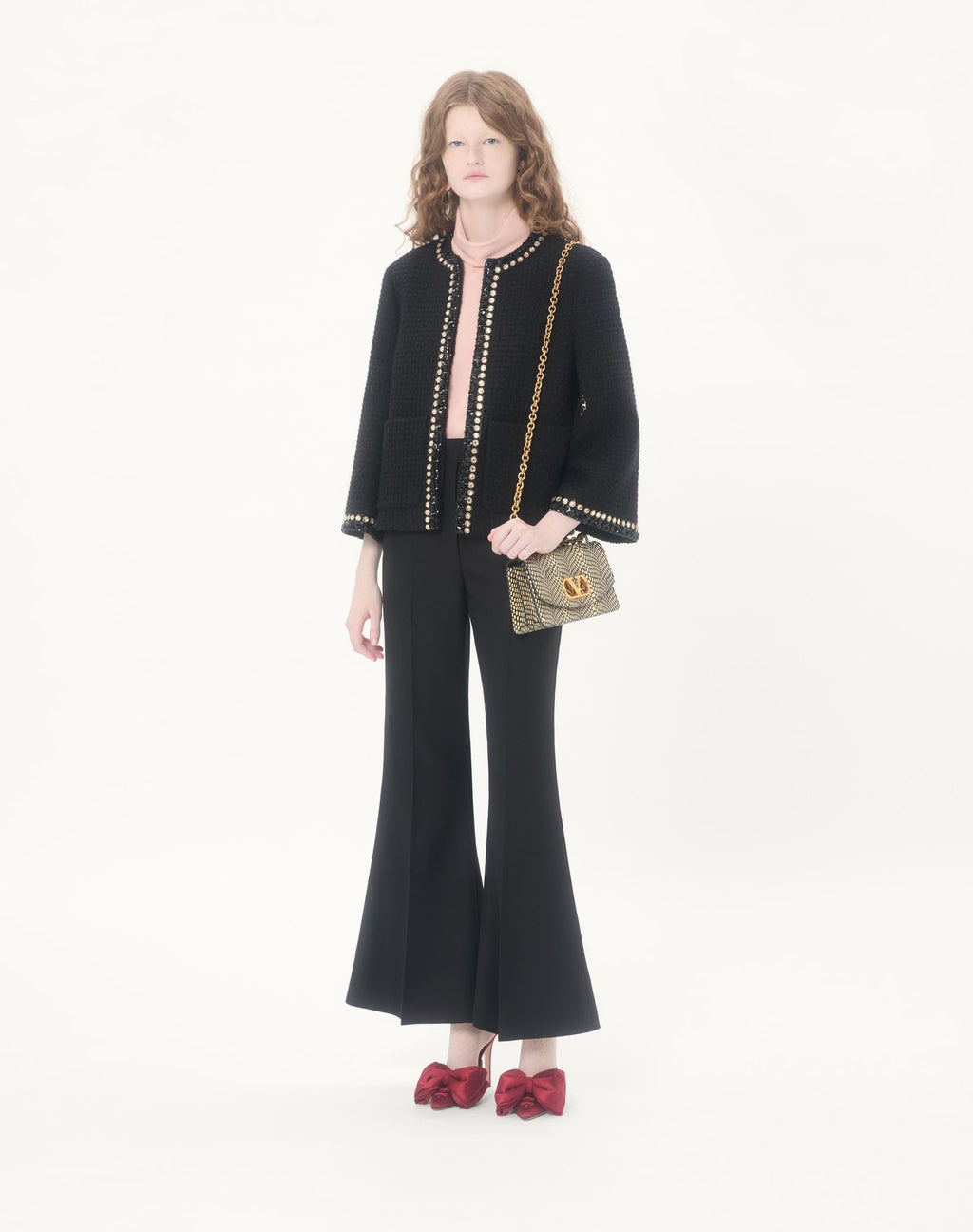 VALENTINO Embroidered Canestrello Tweed Jacket