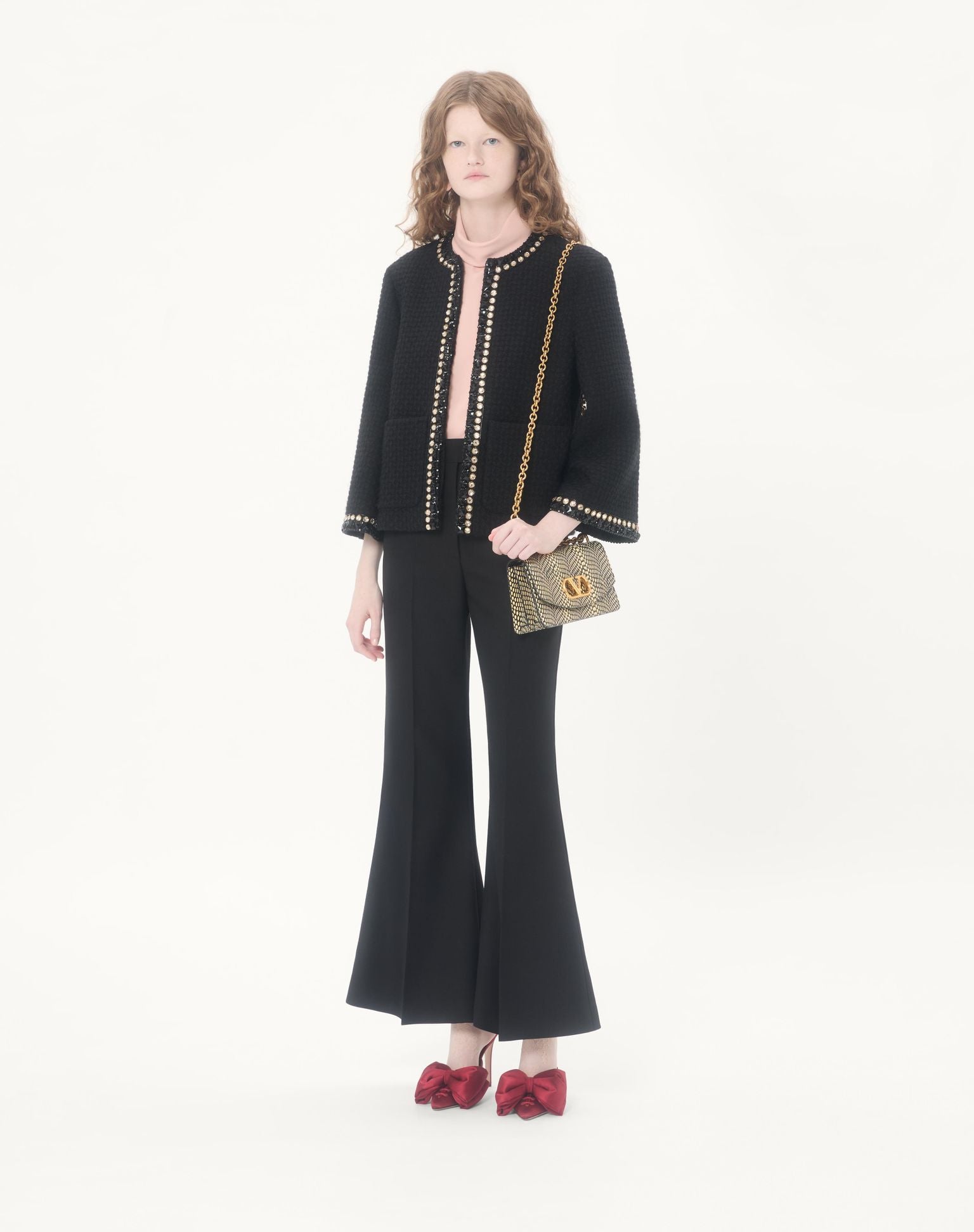 VALENTINO Embroidered Canestrello Tweed Jacket