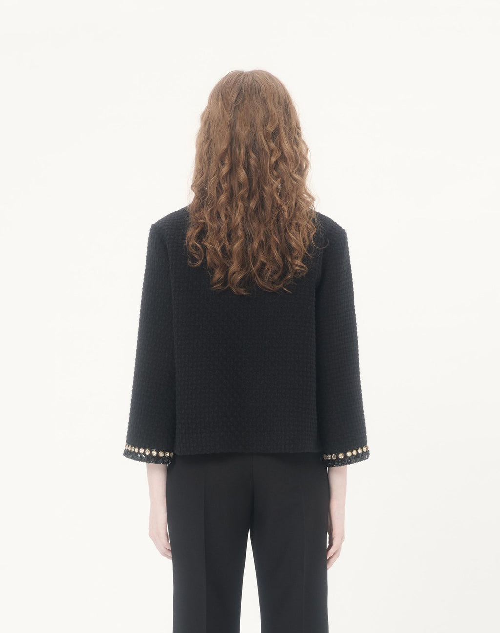 VALENTINO Embroidered Canestrello Tweed Jacket