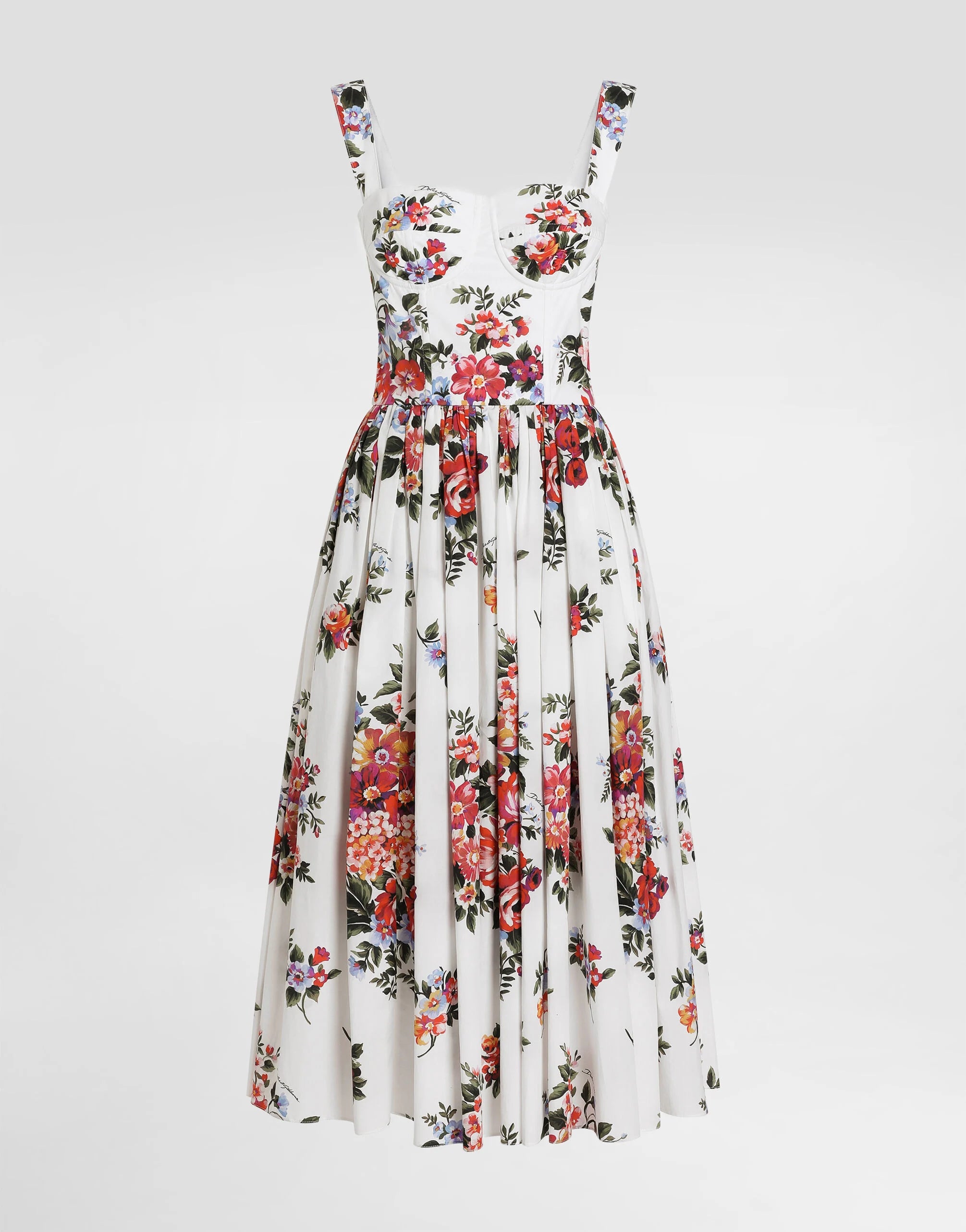 DOLCE & GABBANA Flower bouquet-print cotton dress