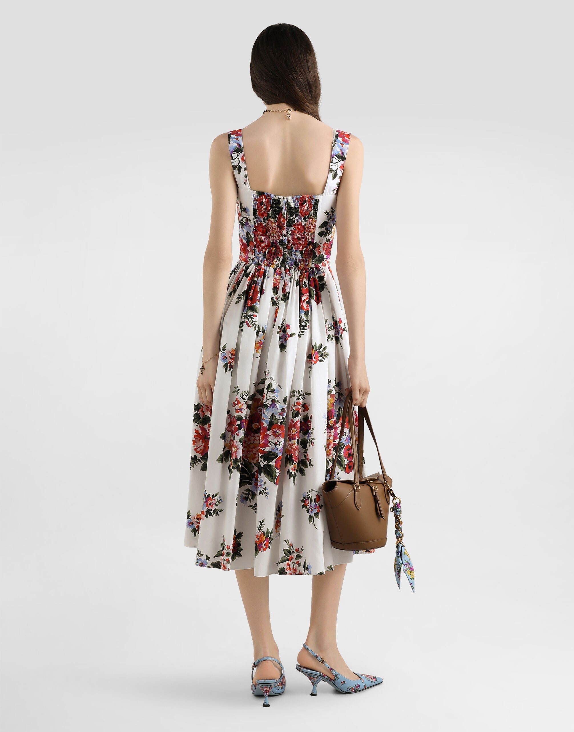DOLCE & GABBANA Flower bouquet-print cotton dress