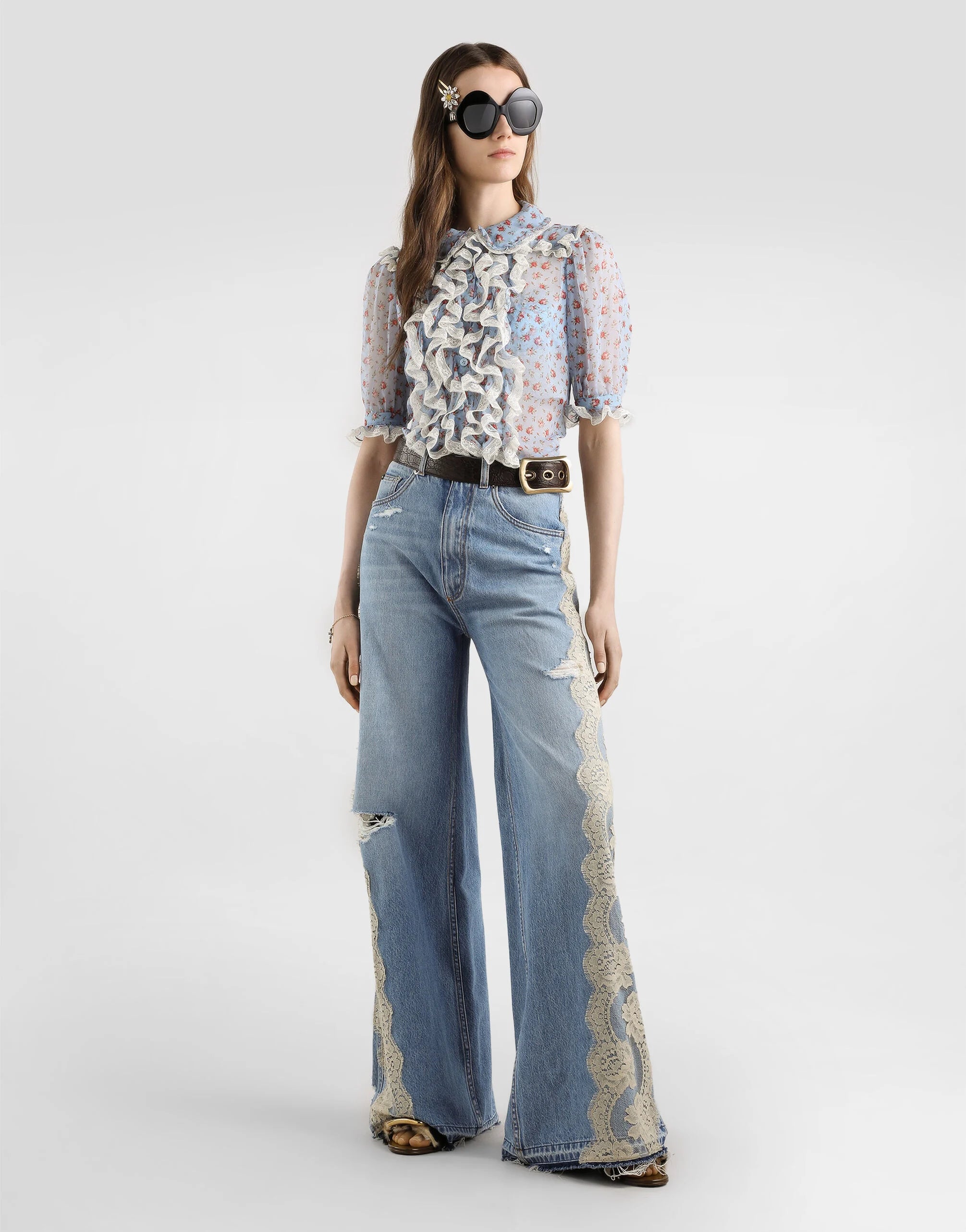 DOLCE & GABBANA pocket denim trousers