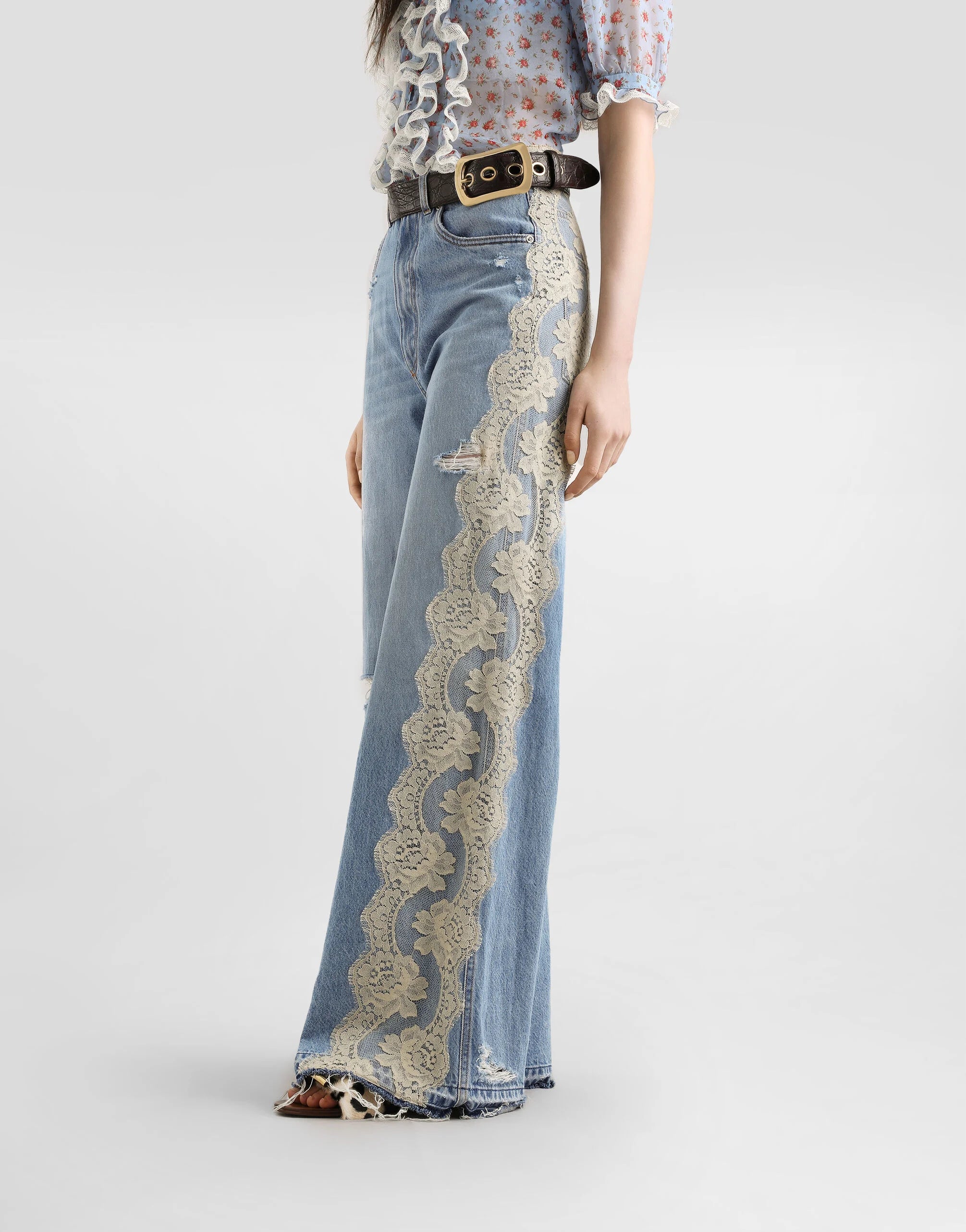 DOLCE & GABBANA pocket denim trousers