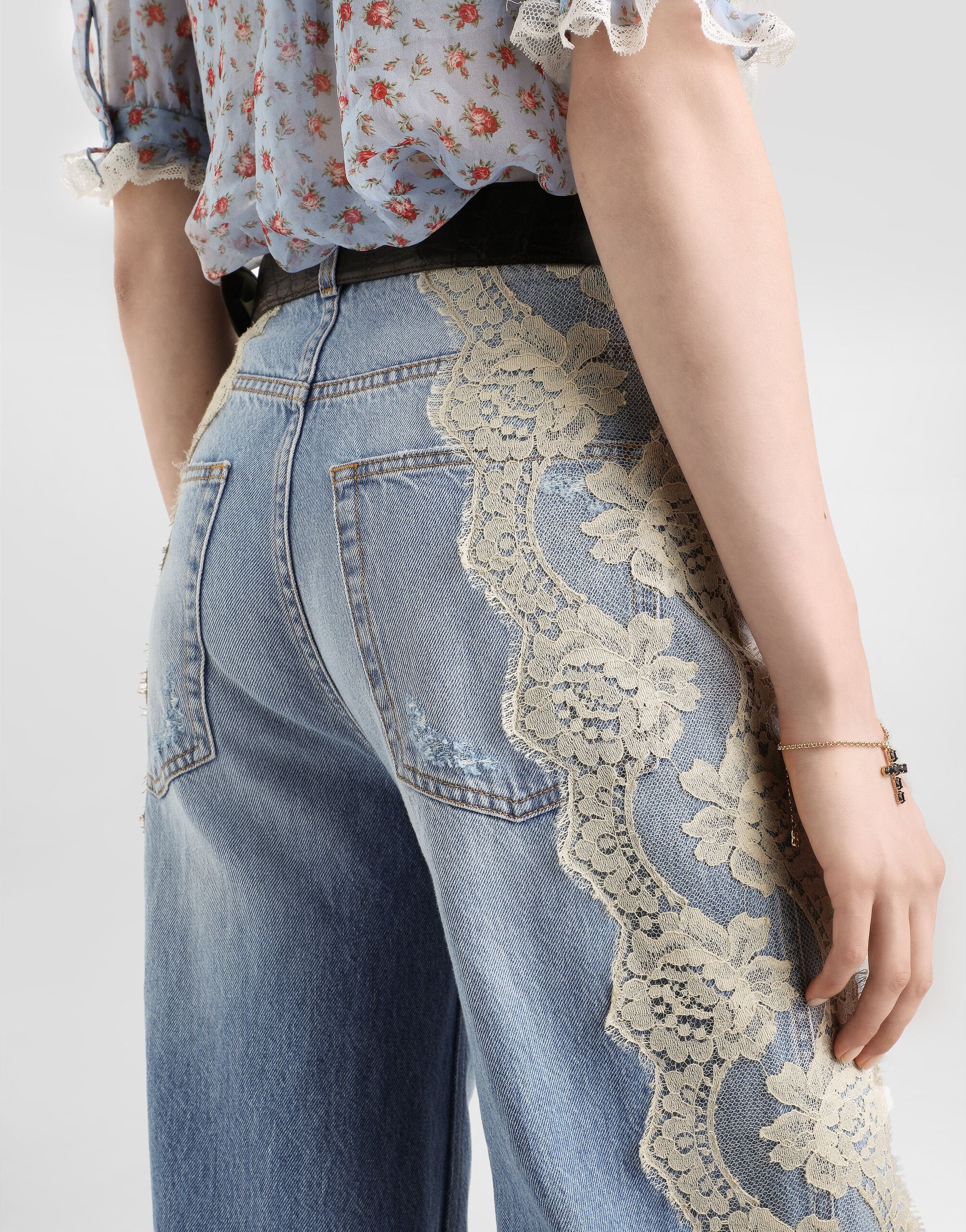 DOLCE & GABBANA pocket denim trousers