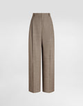 DOLCE & GABBANA Tweed-effect linen and viscose trousers