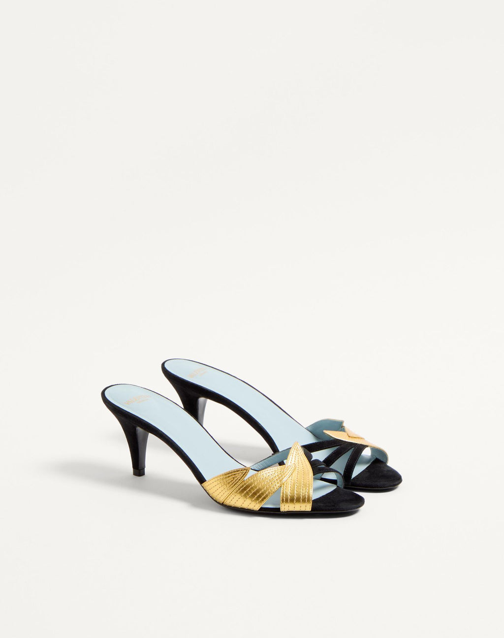 VALENTINO Foliefoliage Suede Slide Sandal