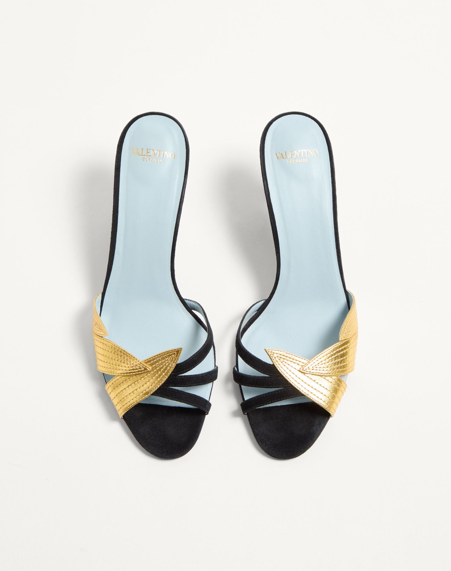 VALENTINO Foliefoliage Suede Slide Sandal