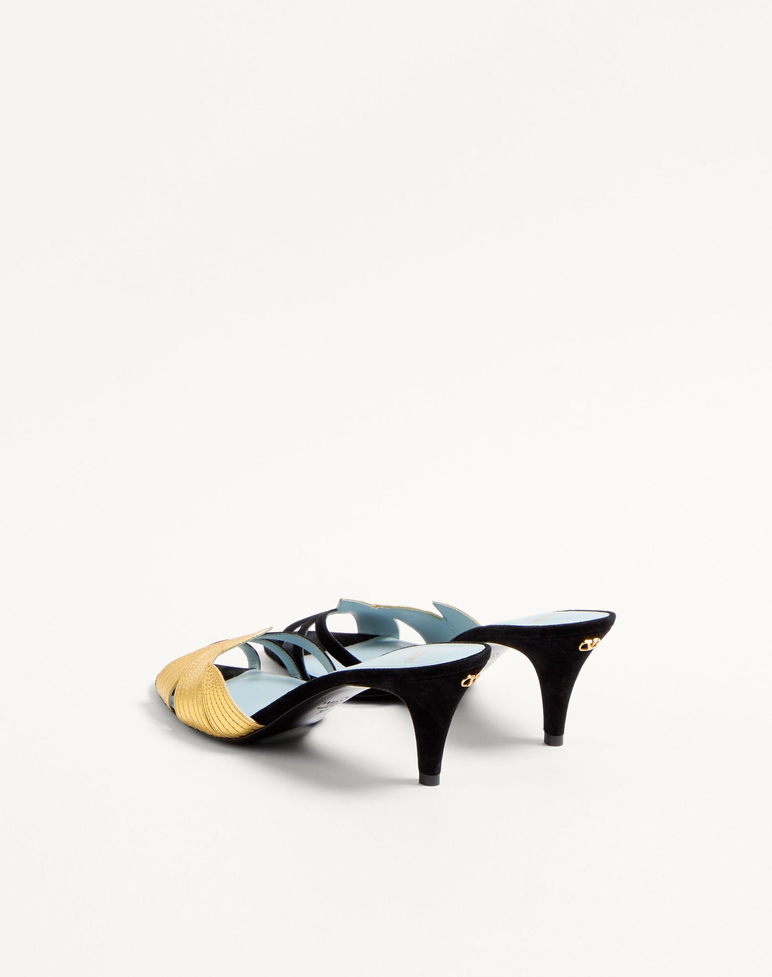 VALENTINO Foliefoliage Suede Slide Sandal