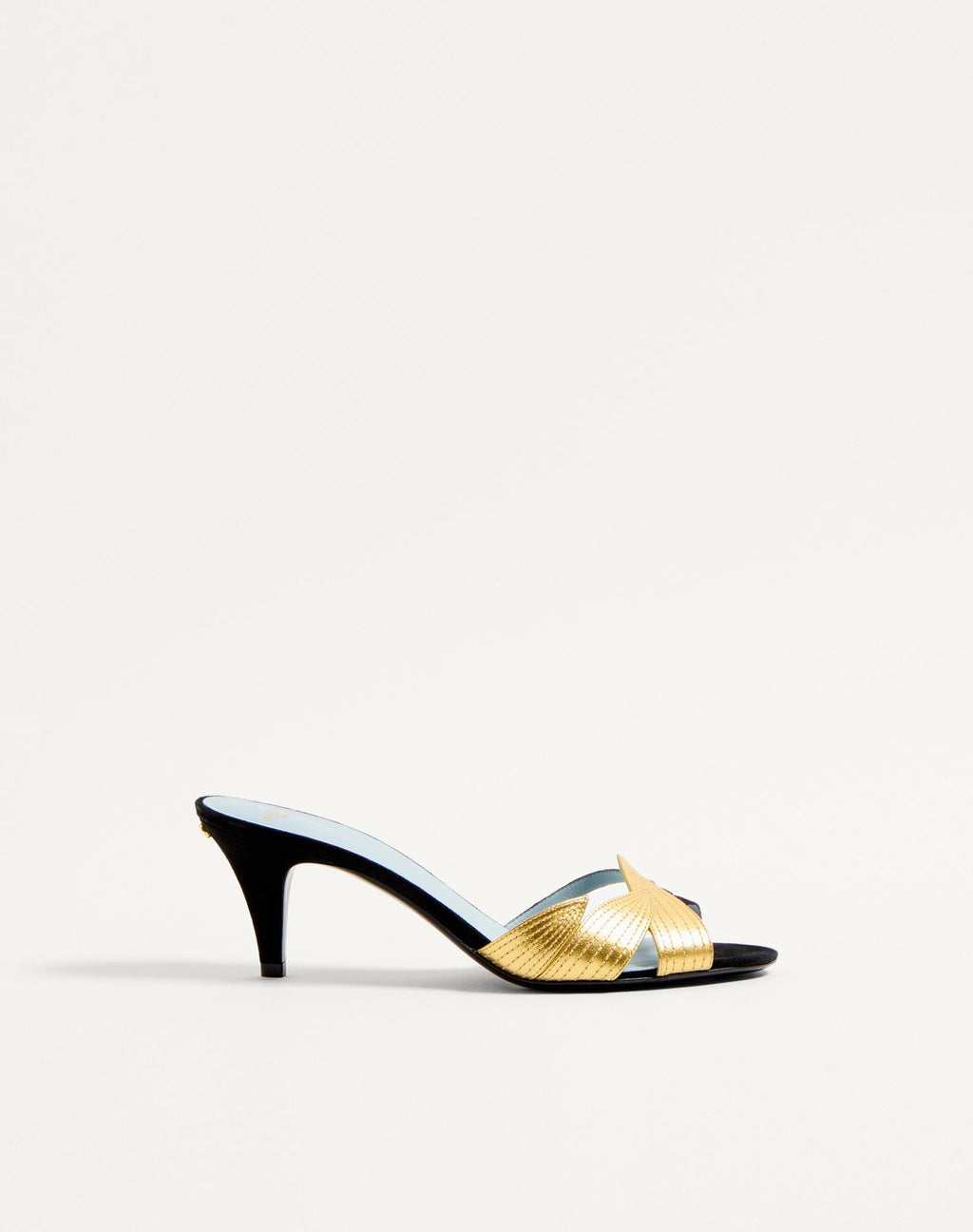 VALENTINO Foliefoliage Suede Slide Sandal