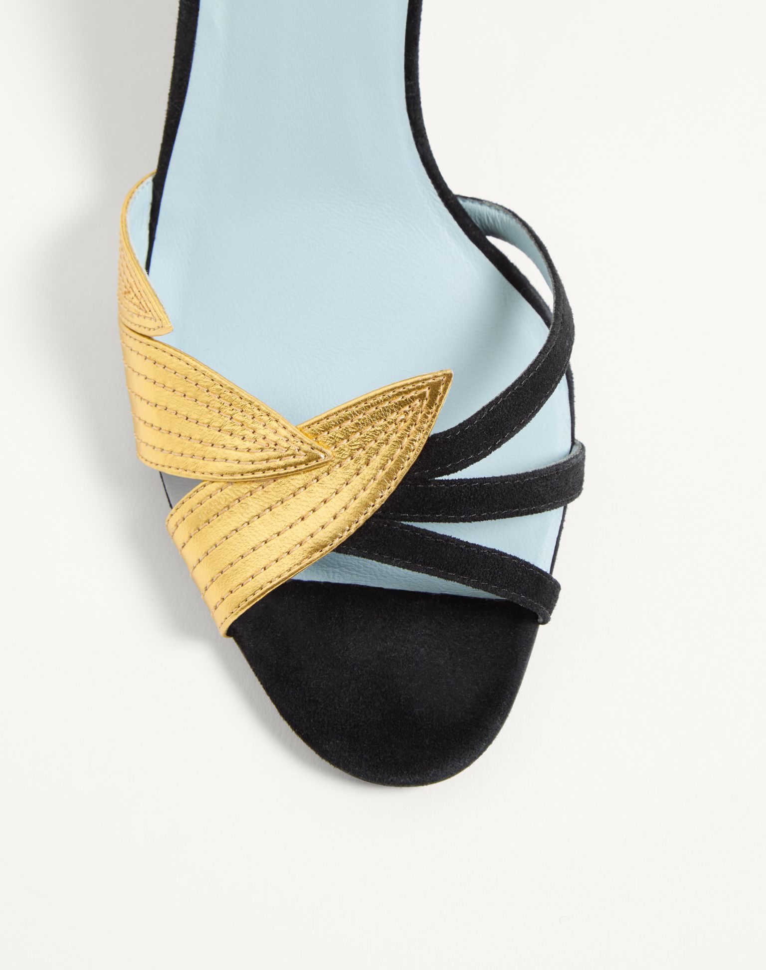 VALENTINO Foliefoliage Suede Slide Sandal