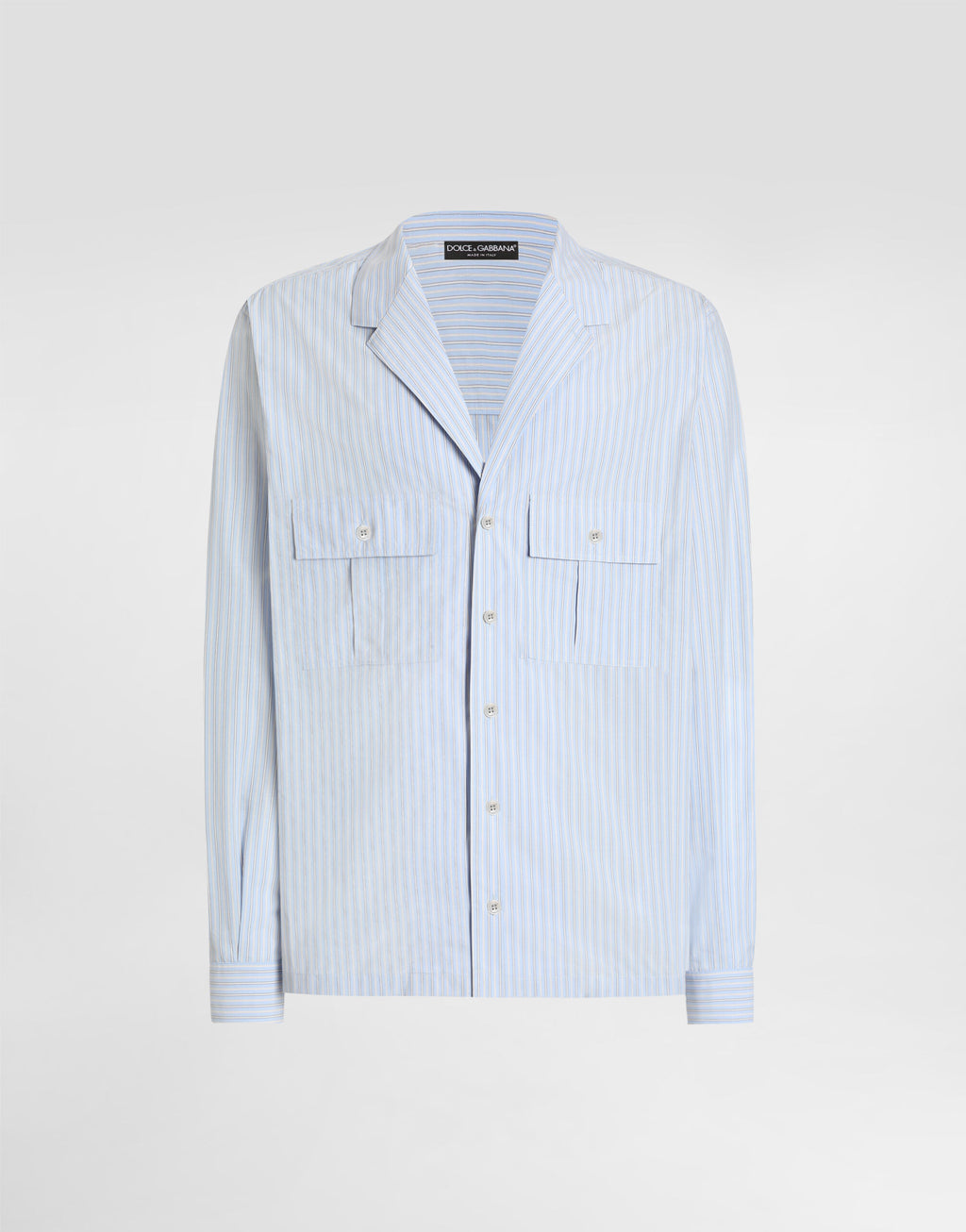 DOLCE & GABBANA Striped cotton martini shirt