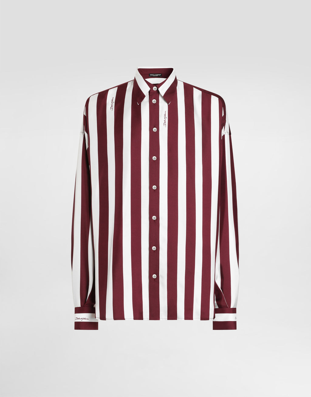 DOLCE & GABBANA Striped silk twill shirt