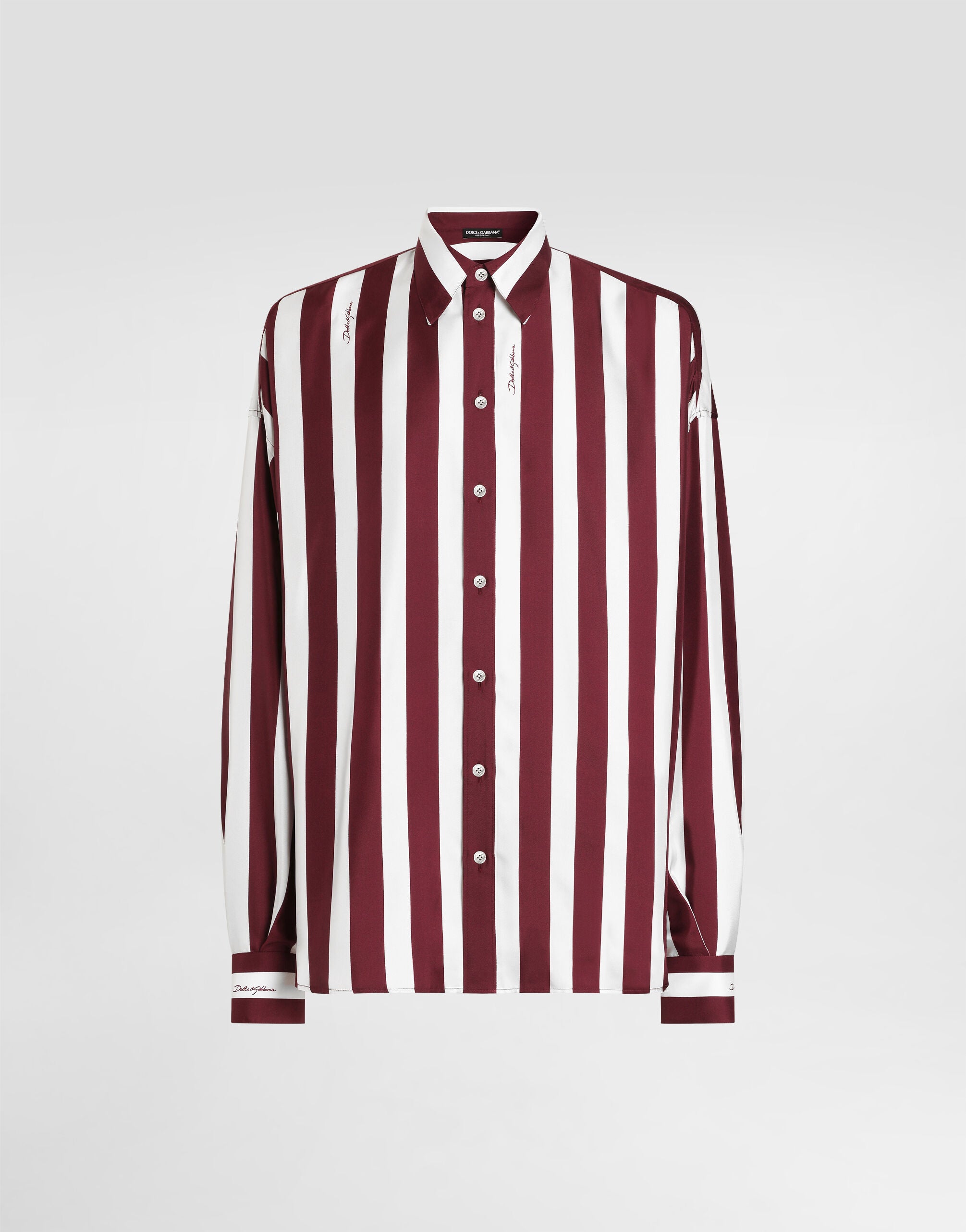 DOLCE & GABBANA Striped silk twill shirt