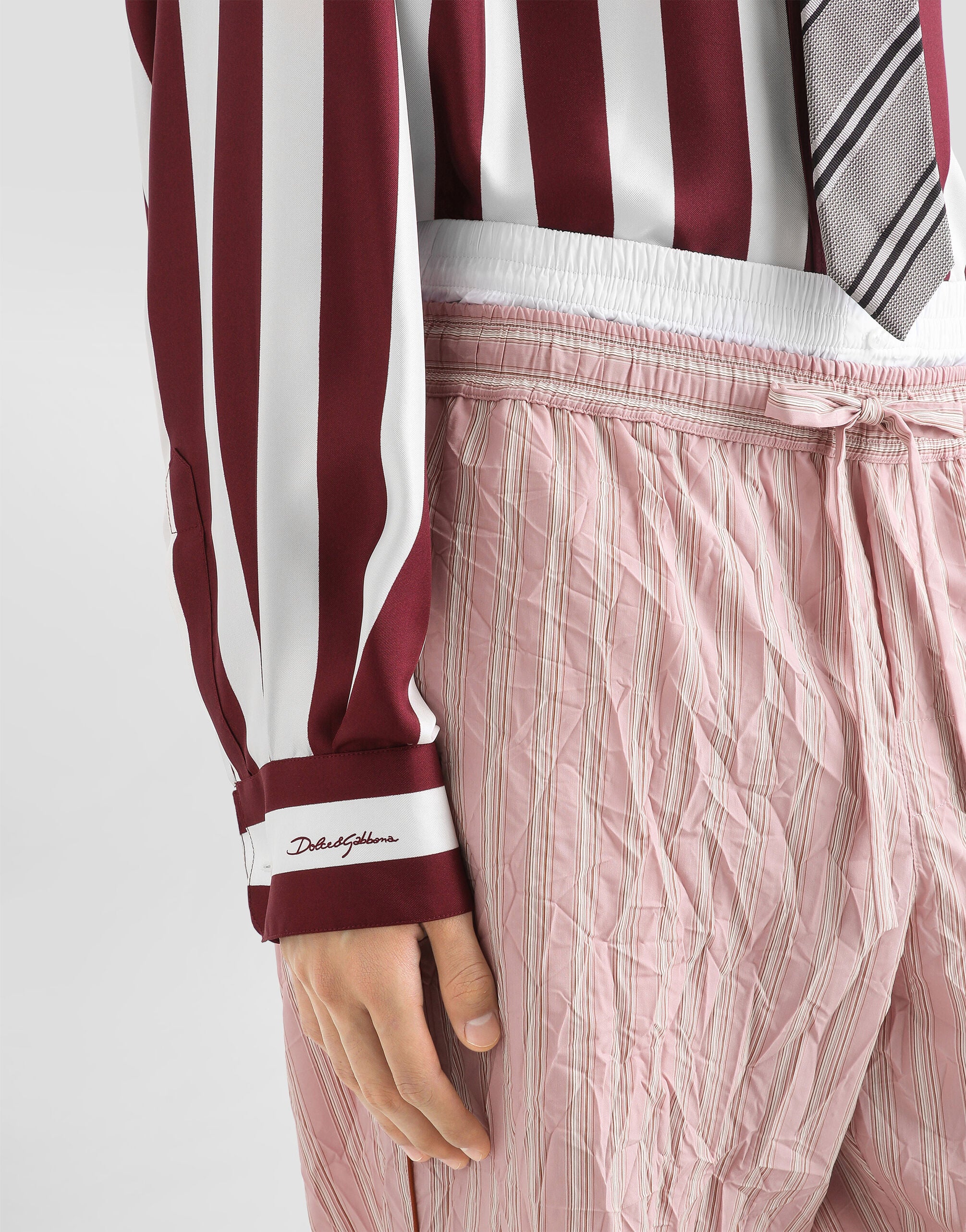 DOLCE & GABBANA Striped silk twill shirt