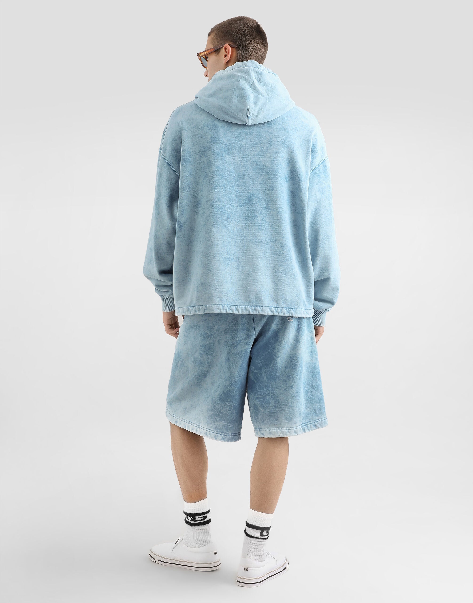 DOLCE & GABBANA Cotton sweatshirt with vintage finish