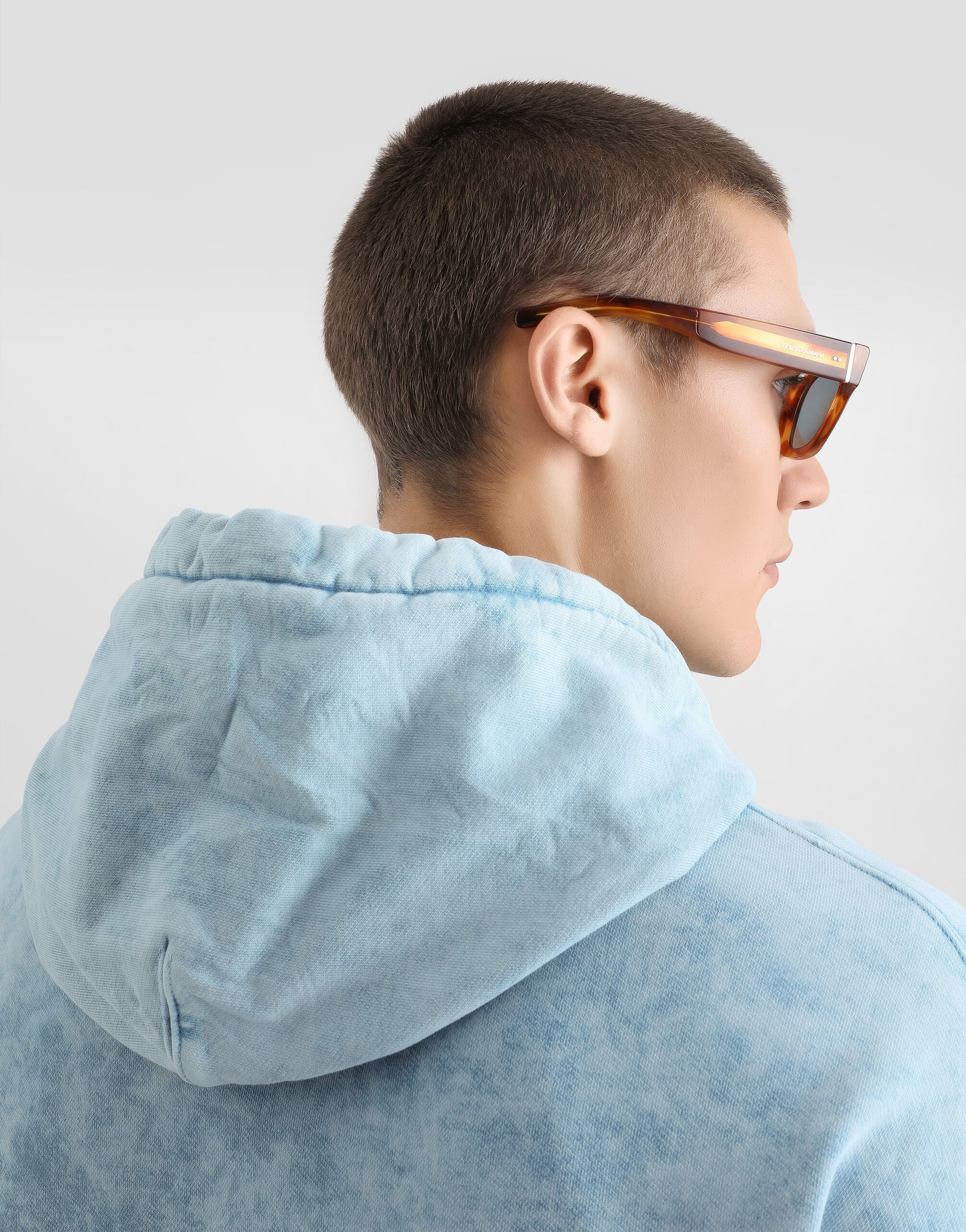 DOLCE & GABBANA Cotton sweatshirt with vintage finish