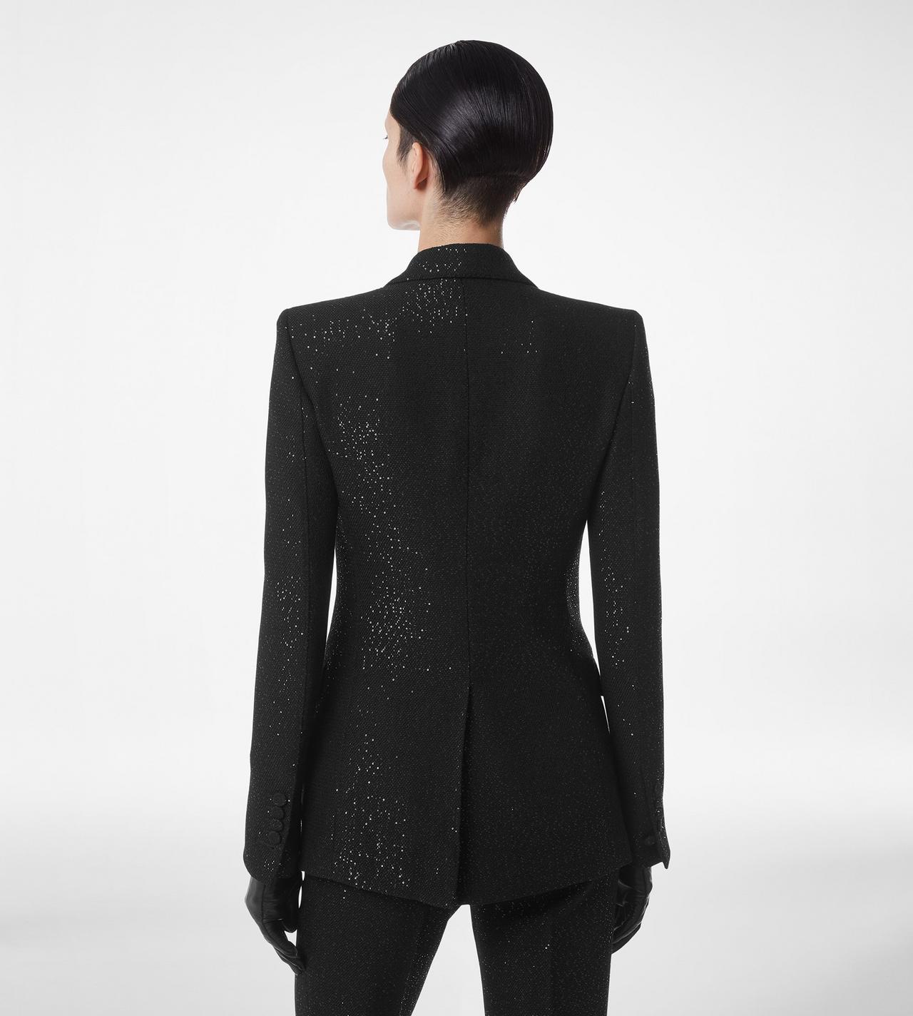 TOM FORD SEQUINED WOOL BLEND CREPE COAT