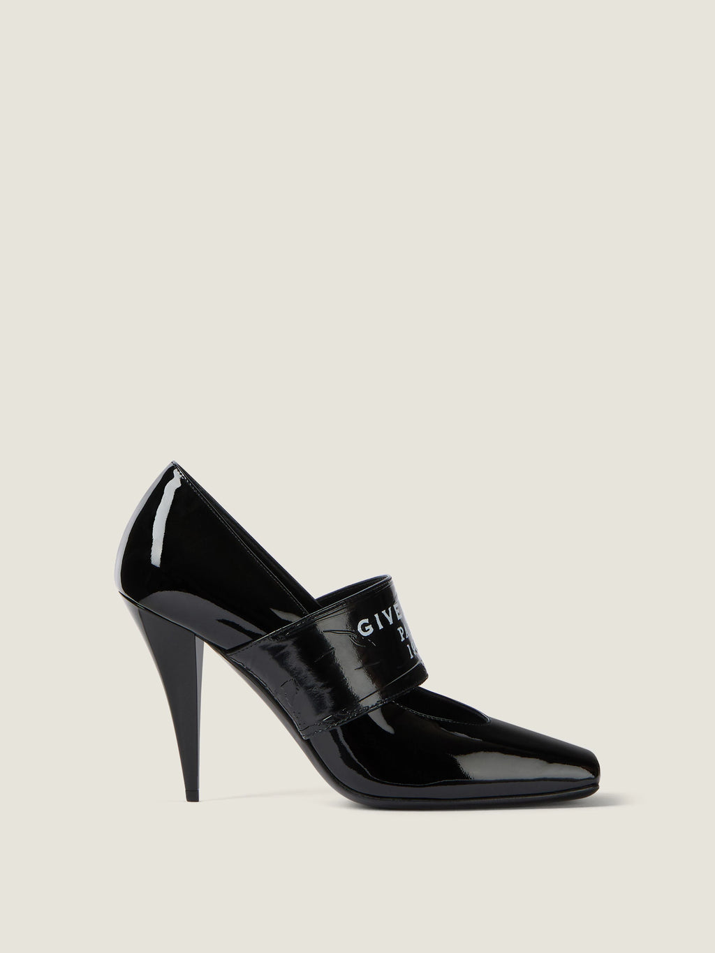 GIVENCHY Sliced Square Tape pumps in patent leather