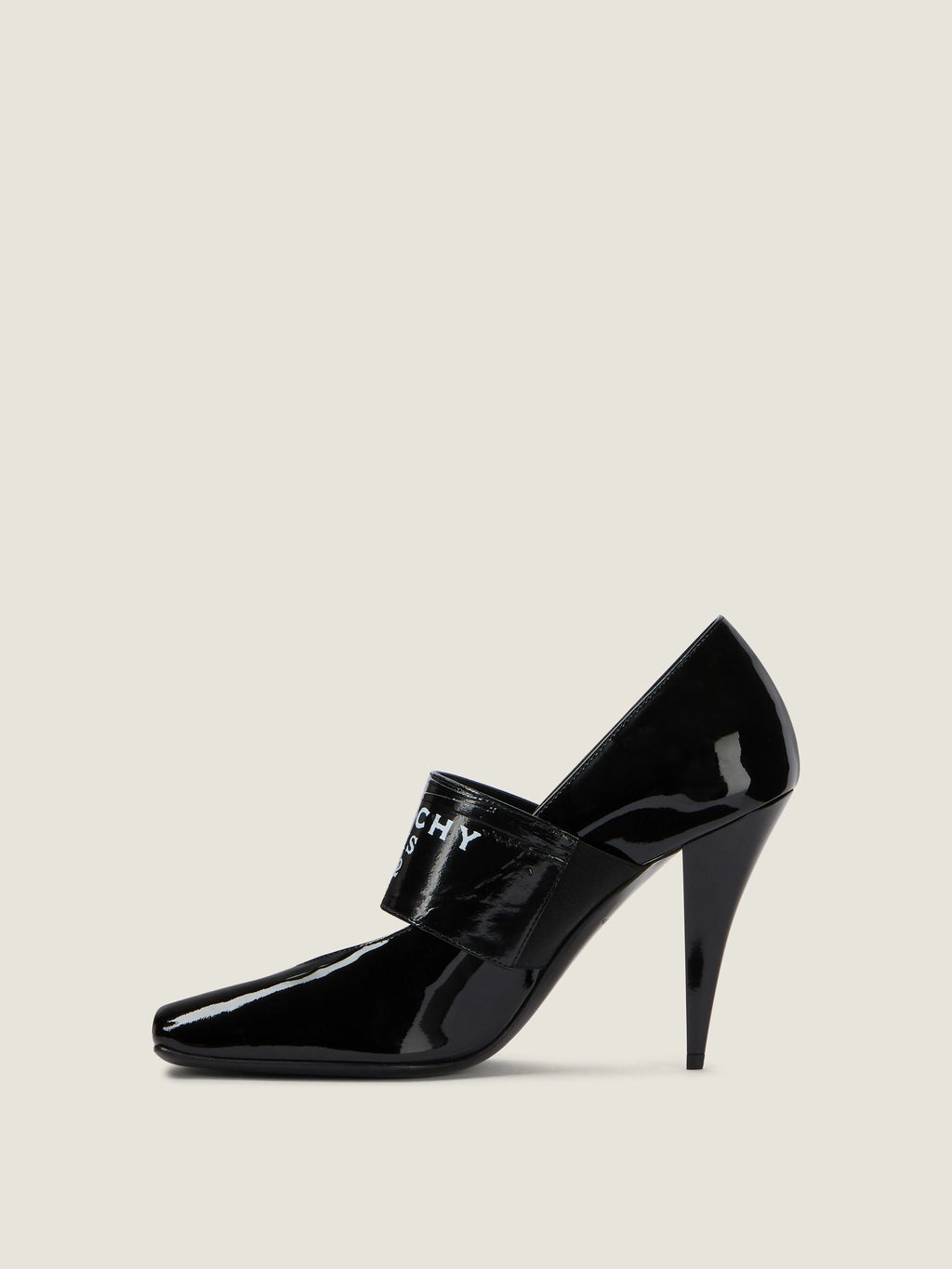 GIVENCHY Sliced Square Tape pumps in patent leather