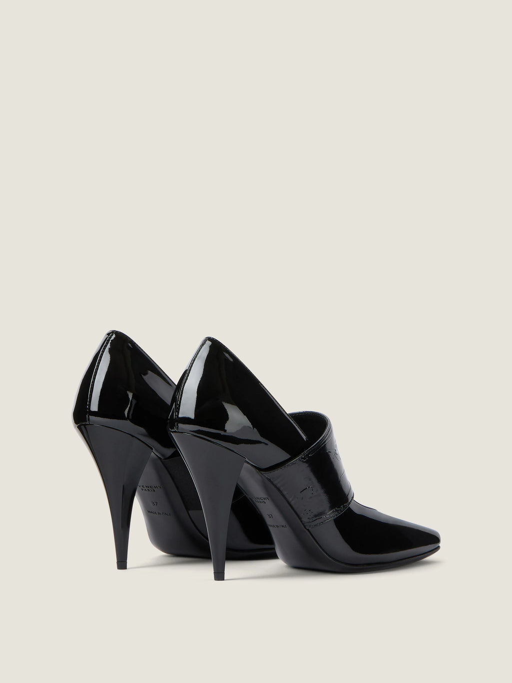 GIVENCHY Sliced Square Tape pumps in patent leather