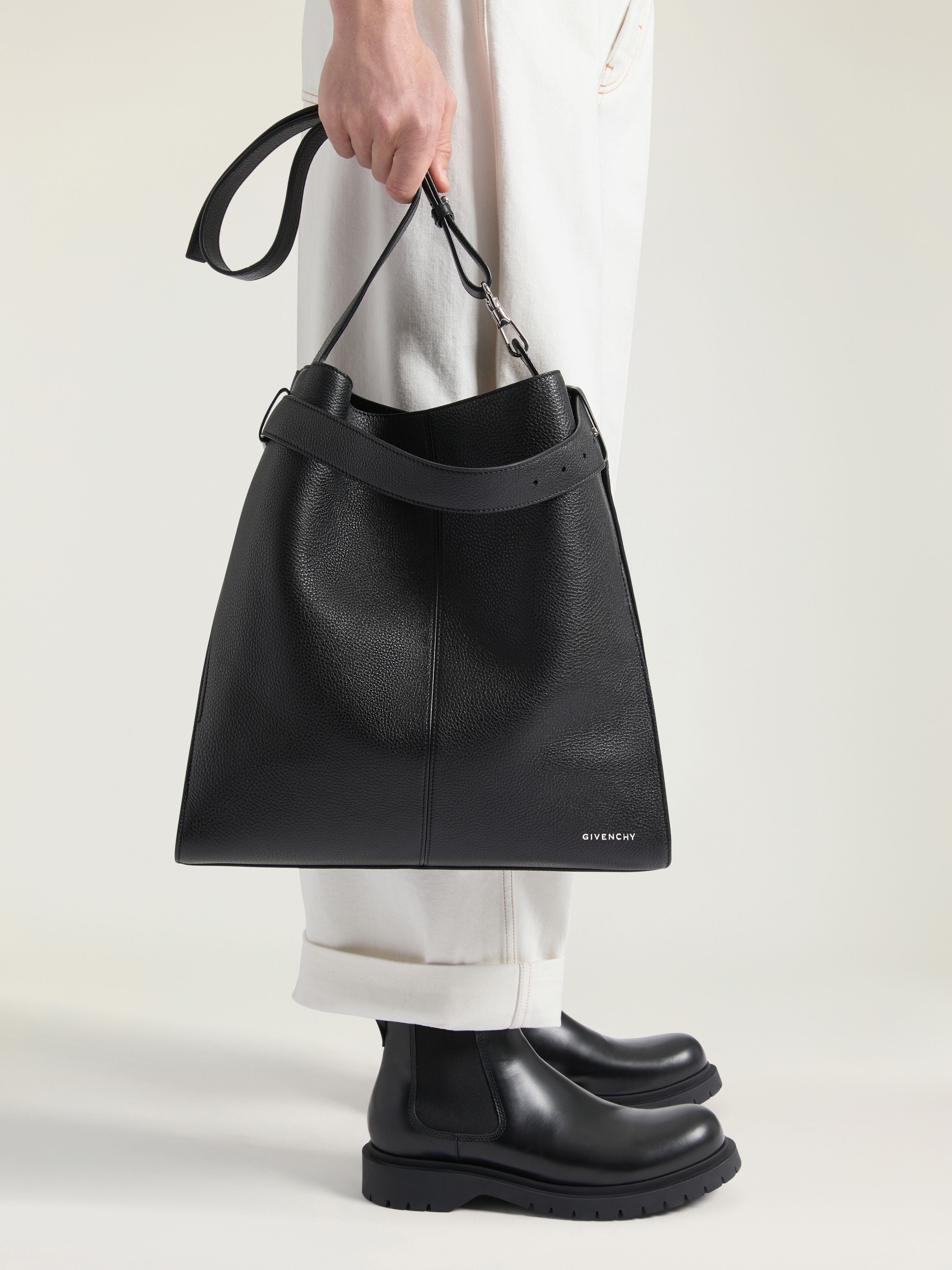 GIVENCHY Medium Belted Hobo bag in grained leather