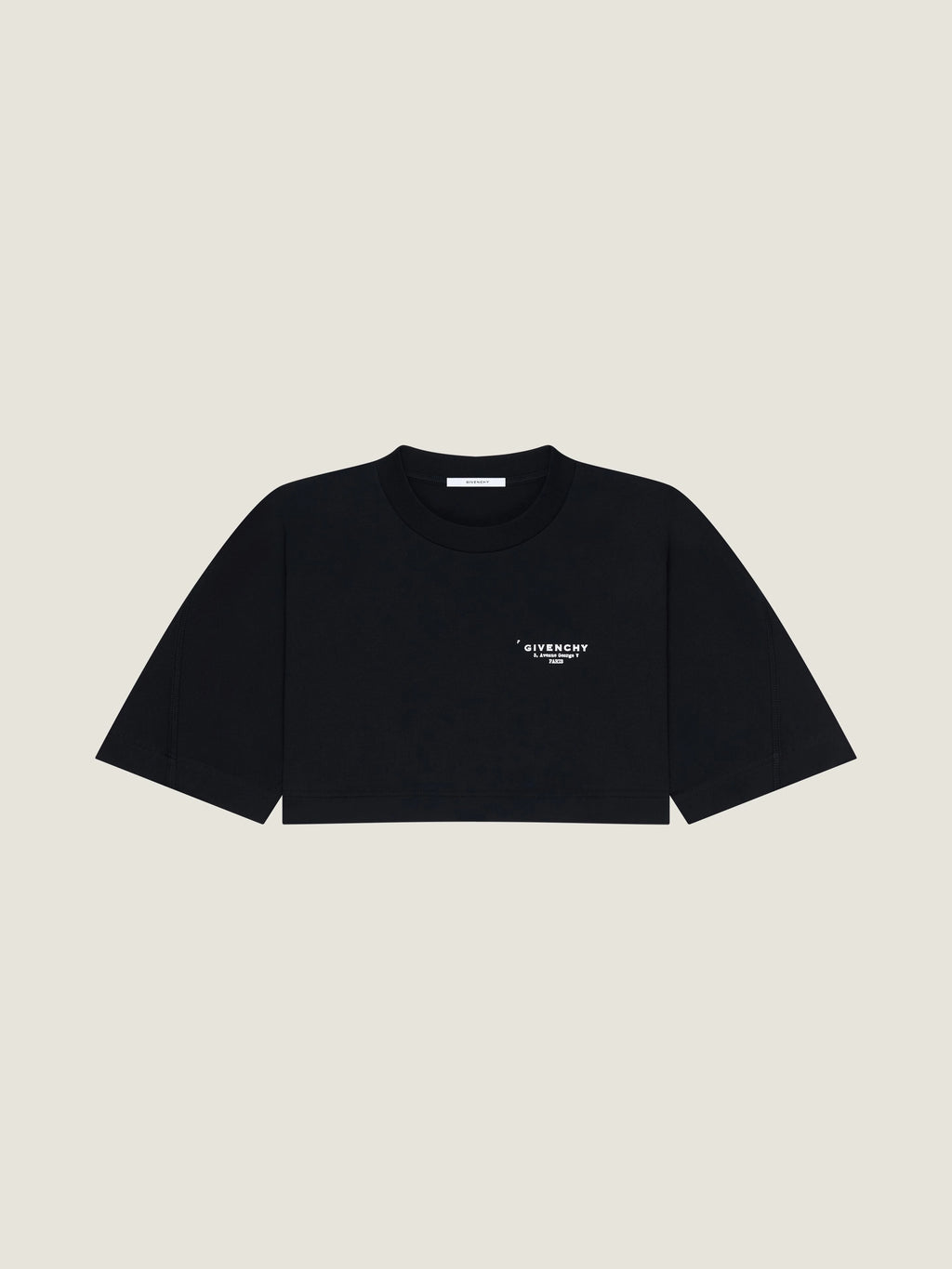 GIVENCHY Cropped t-shirt in cotton Stamp print