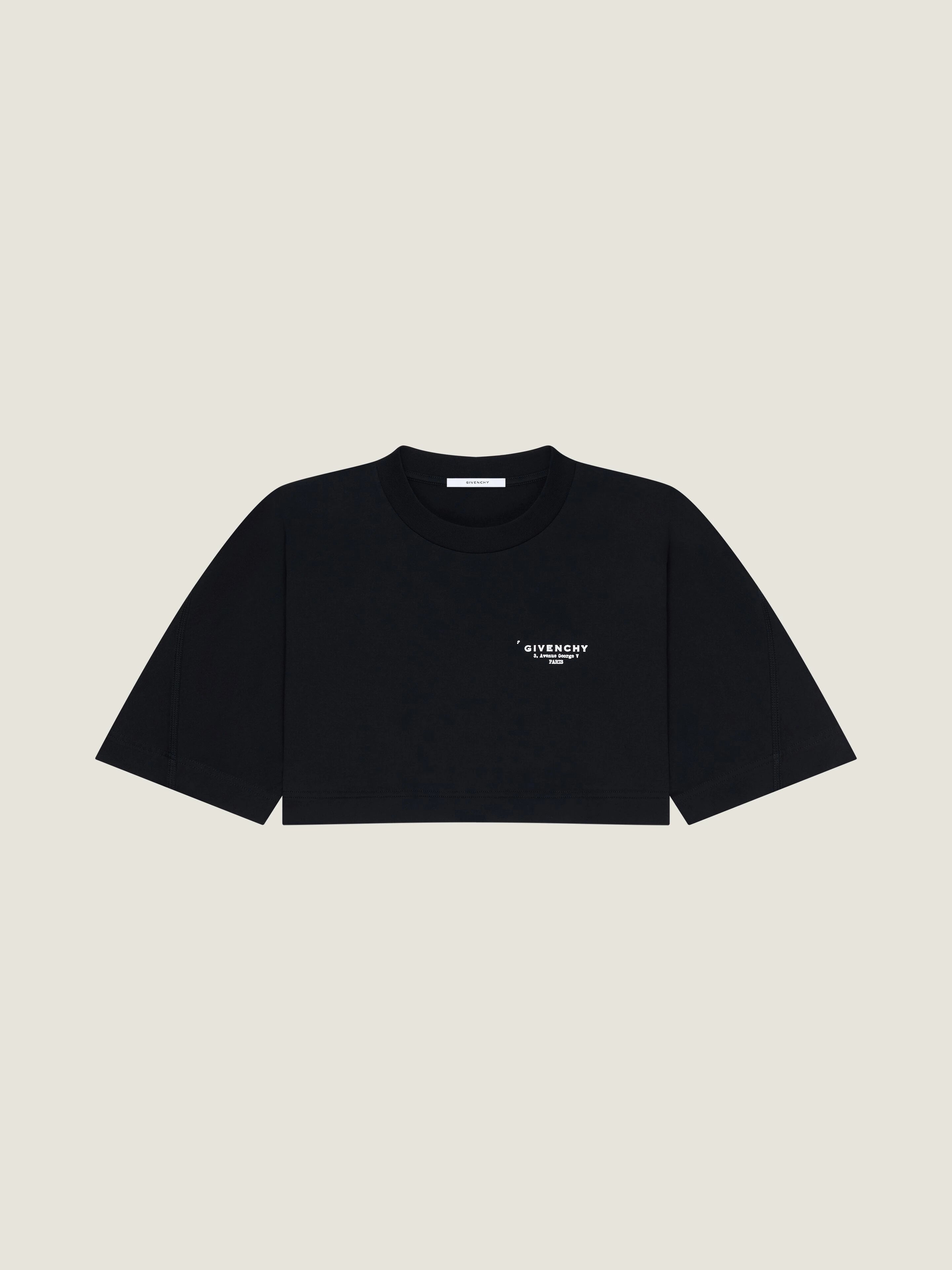 GIVENCHY Cropped t-shirt in cotton Stamp print