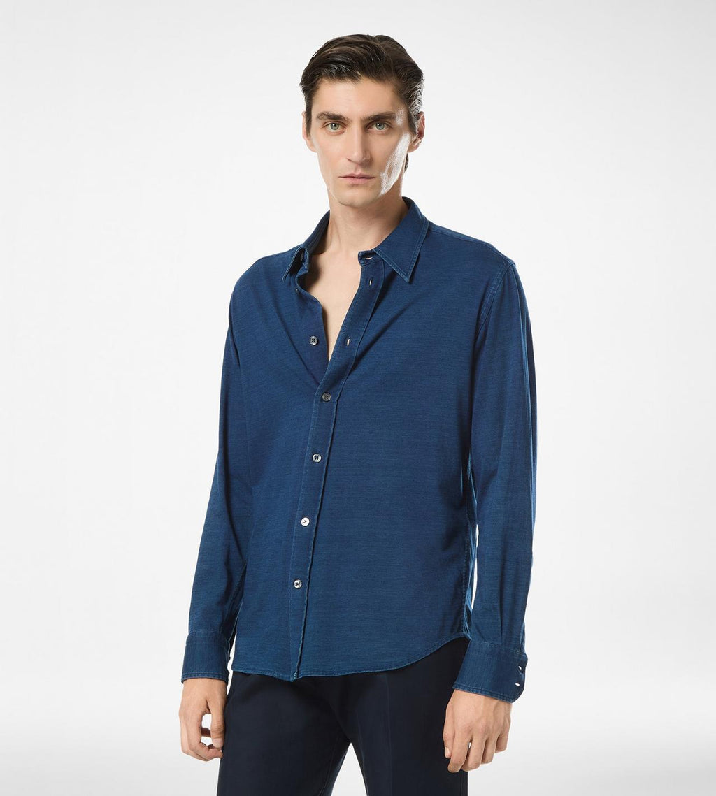 TOM FORD COTTON INDIGO SHIRT