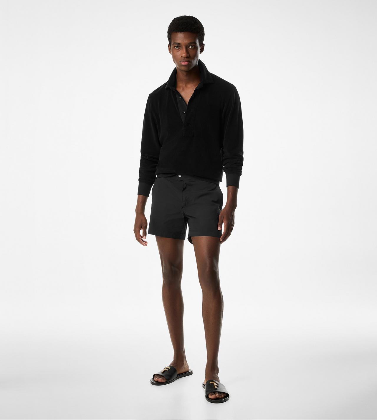 TOM FORD LONG SLEEVE TOWELLING POLO