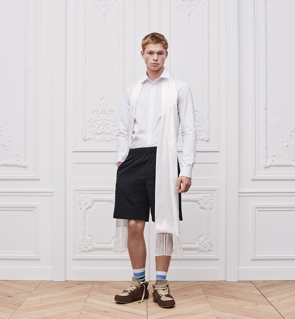 Track Shorts with Dior Montaigne Embroidery