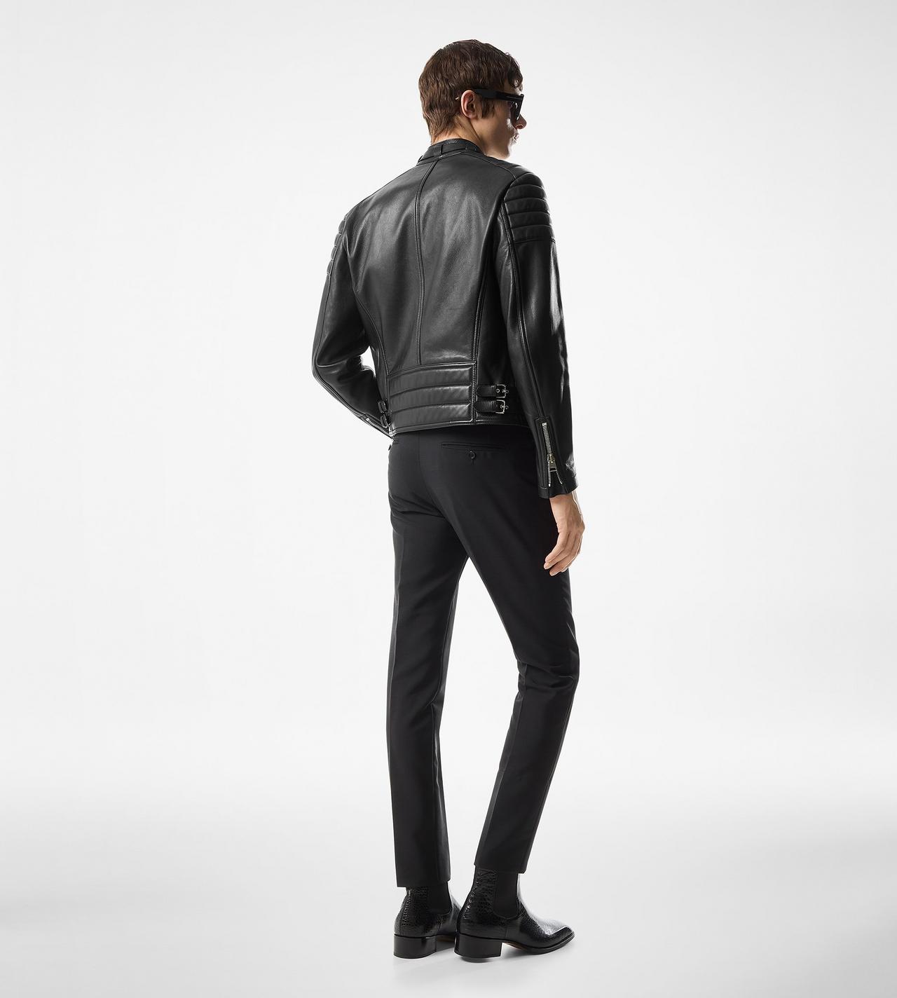 TOM FORD GRAIN LEATHER ZIP BIKER