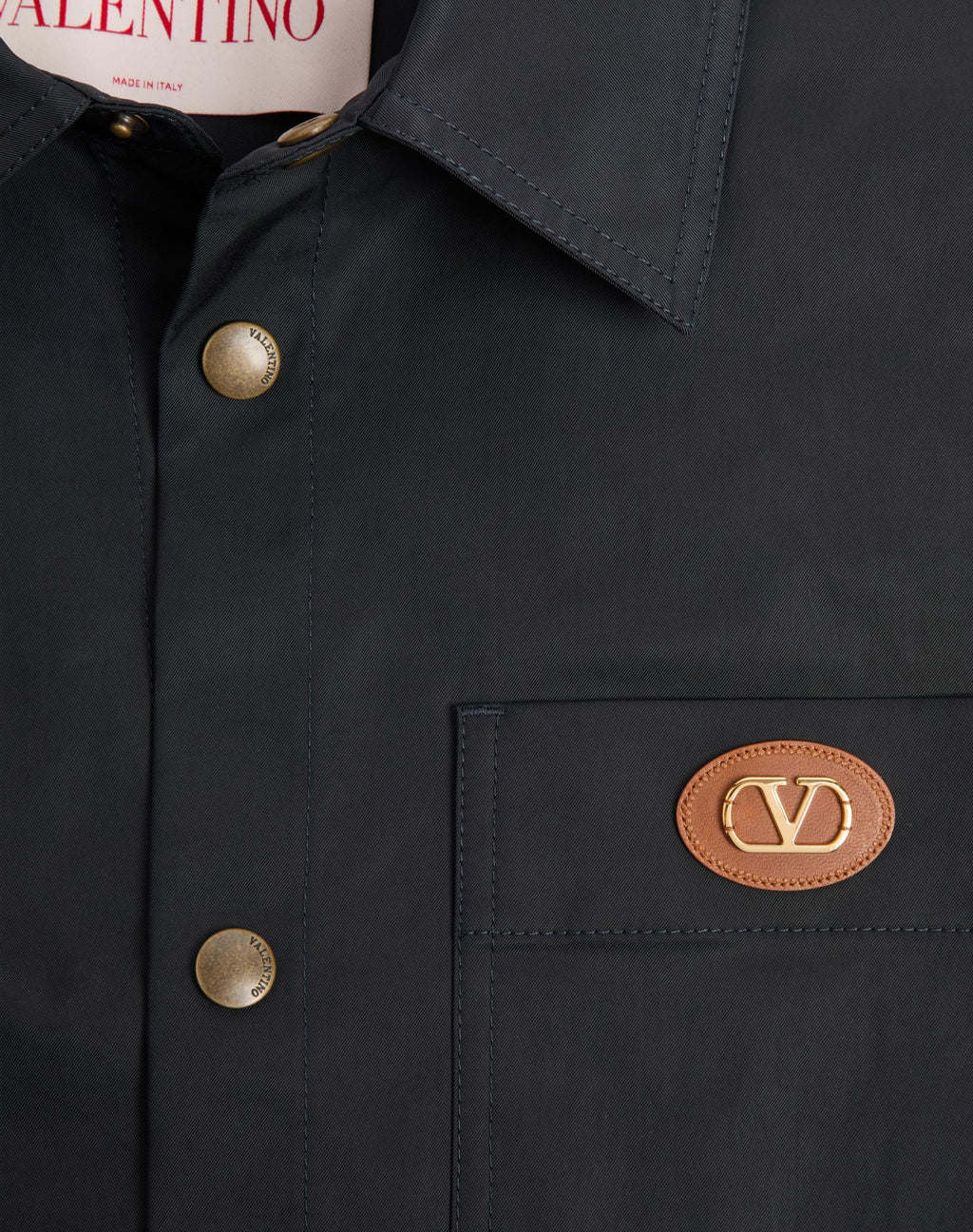 VALENTINO Nylon Shirt Jacket With Patch VLogo