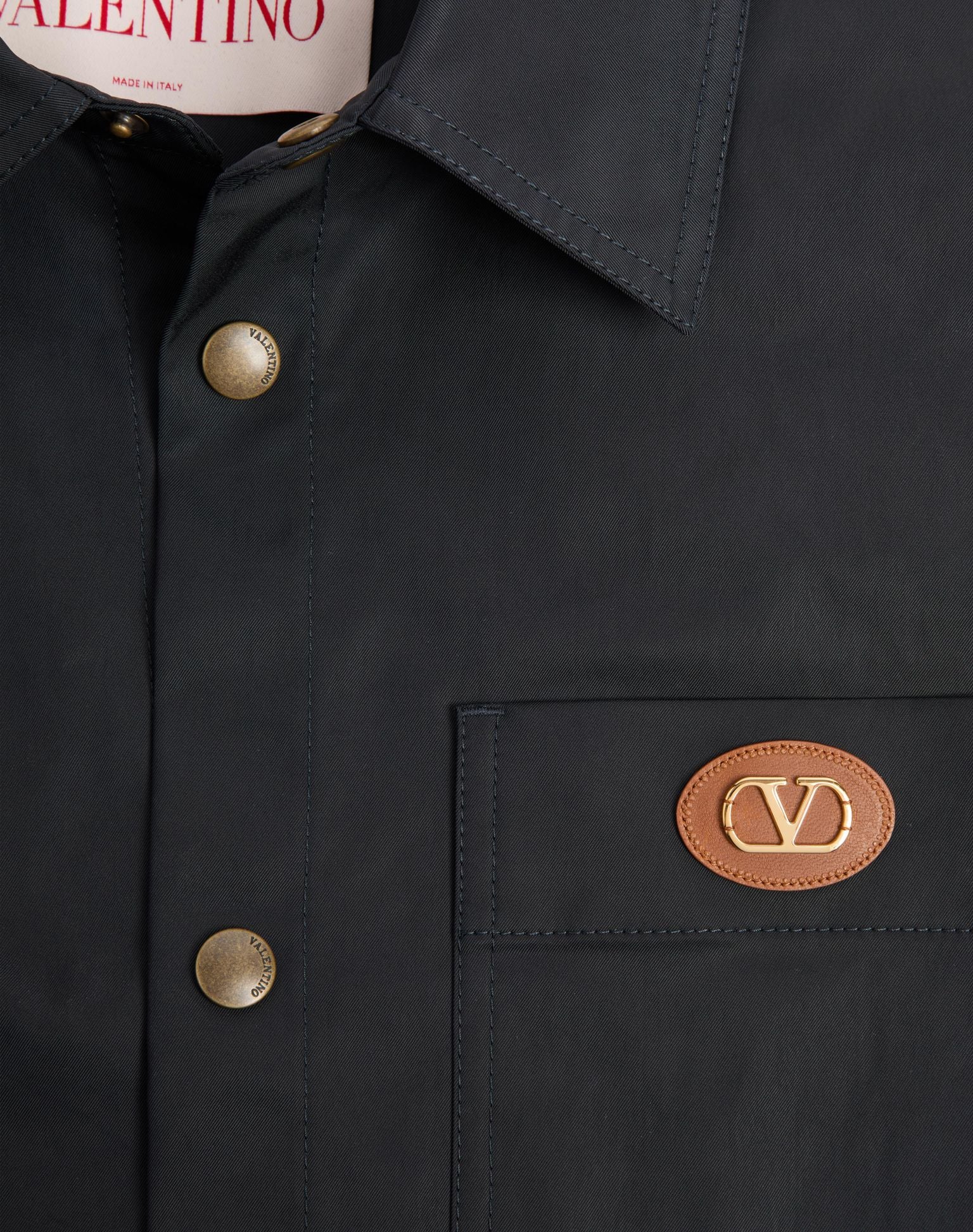 VALENTINO Nylon Shirt Jacket With Patch VLogo