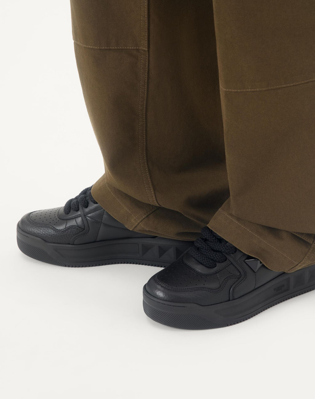 VALENTINO One Stud Xl Nappa Leather Low-Top Sneaker