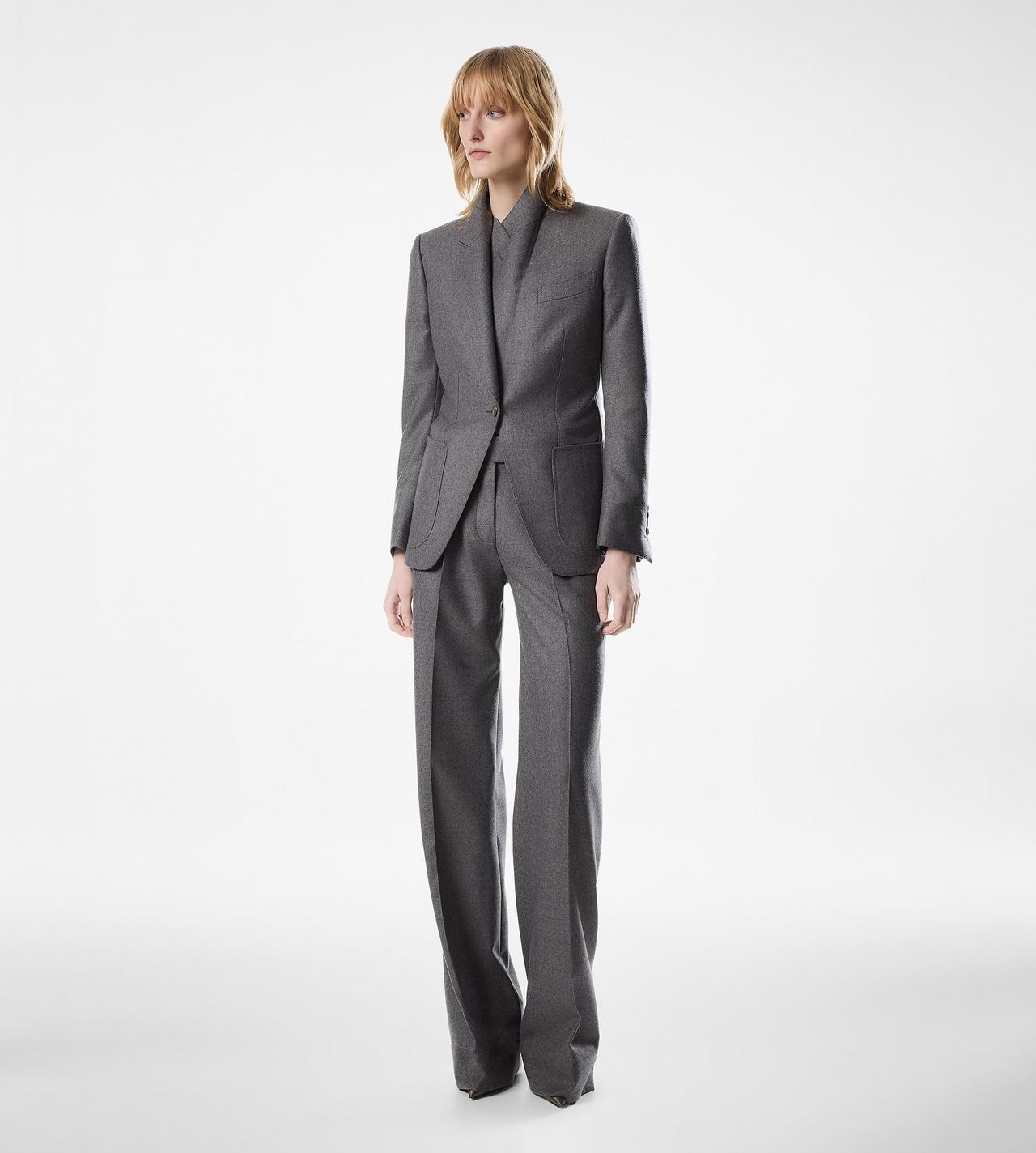 TOM FORD TAILORED DOUBLE PLEAT WIDE LEG PANTS